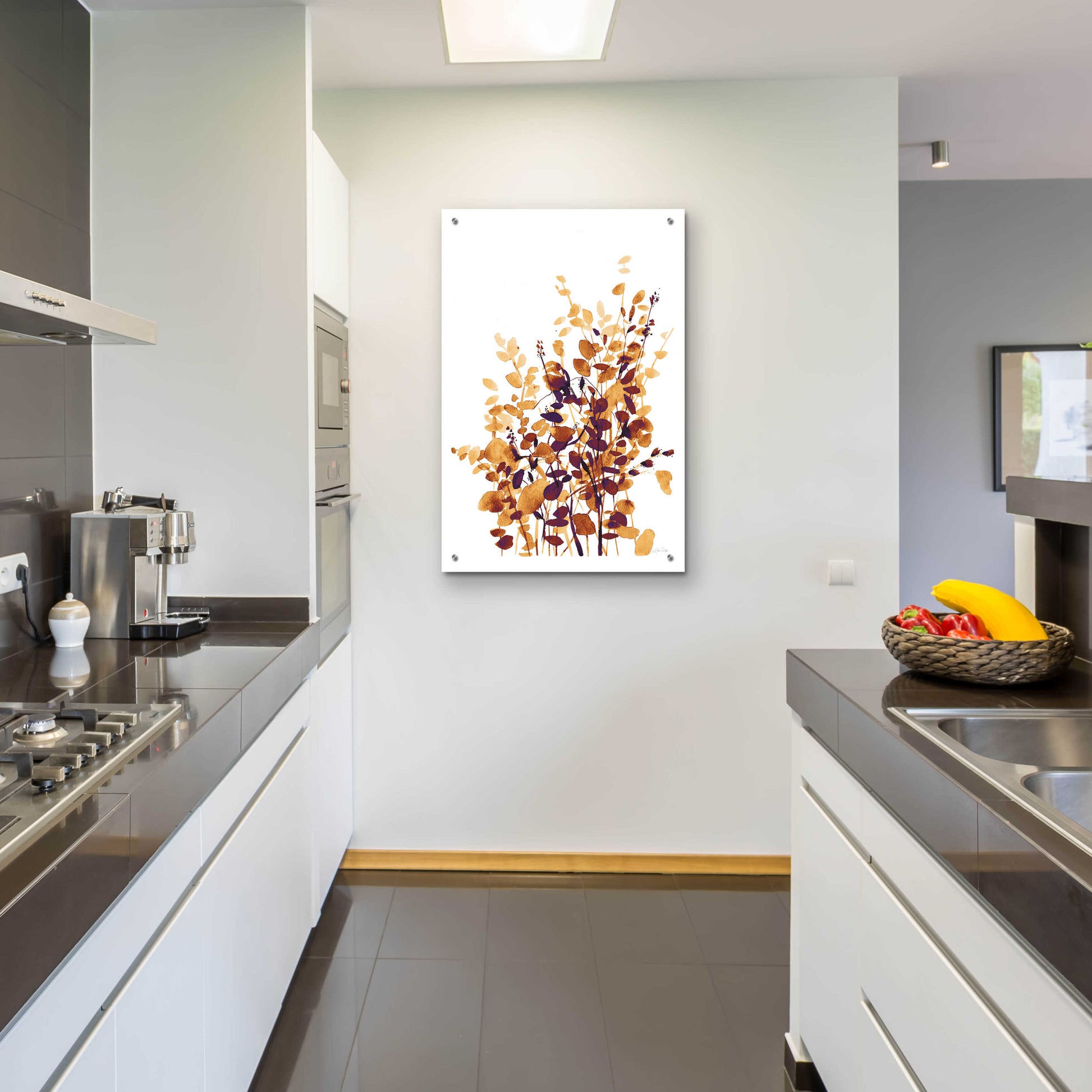 Epic Art 'Brown Botanicals' by Katrina Pete, Acrylic Glass Wall Art,24x36