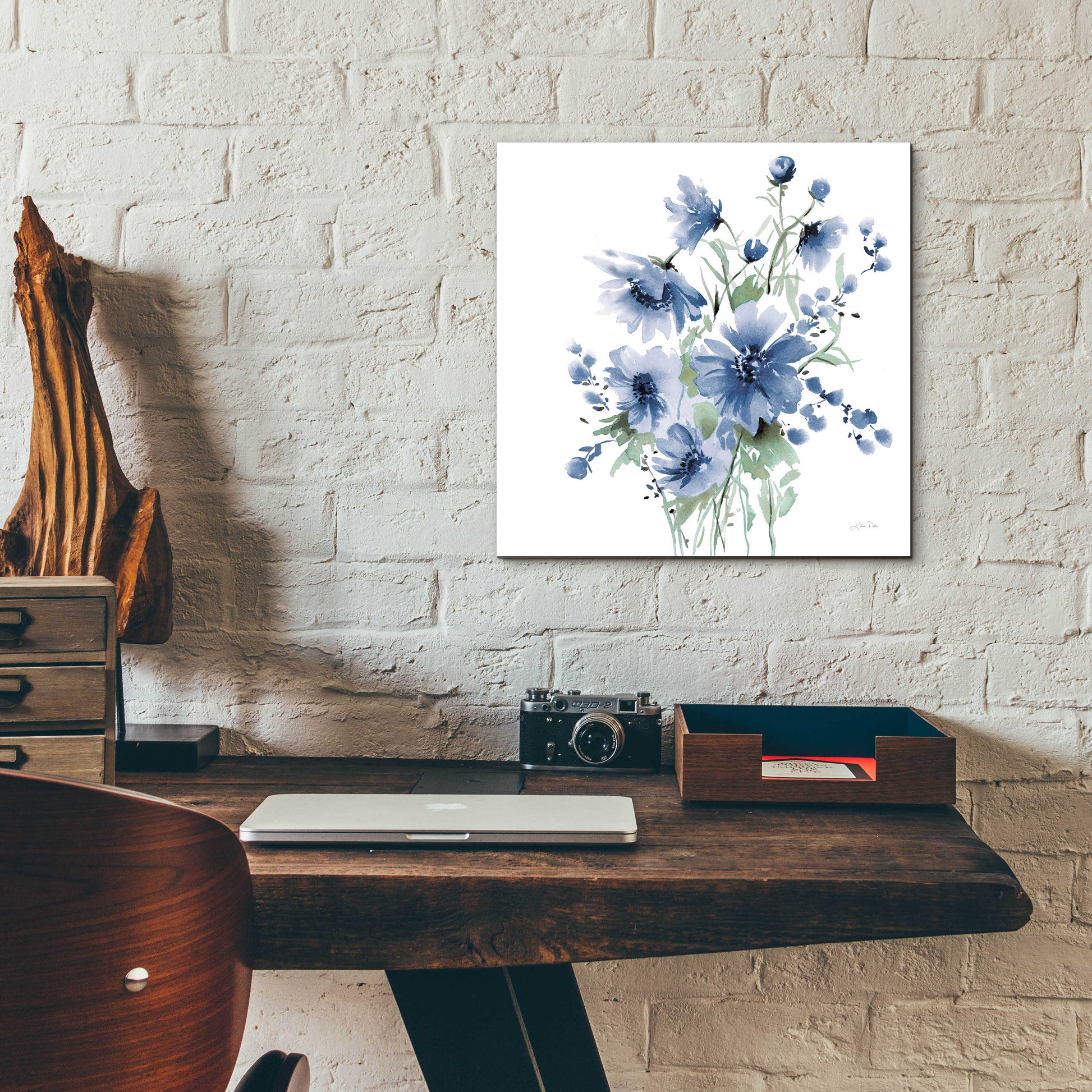 Epic Art 'Secret Garden Bouquet I Blue' by Katrina Pete, Acrylic Glass Wall Art,12x12