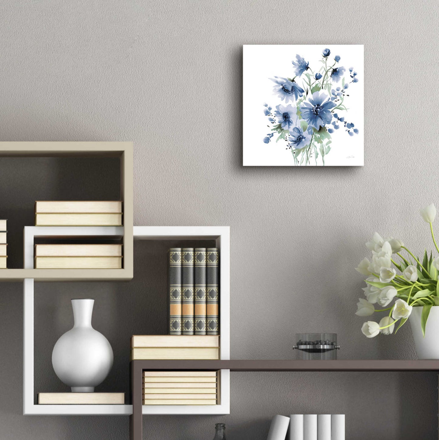 Epic Art 'Secret Garden Bouquet I Blue' by Katrina Pete, Acrylic Glass Wall Art,12x12