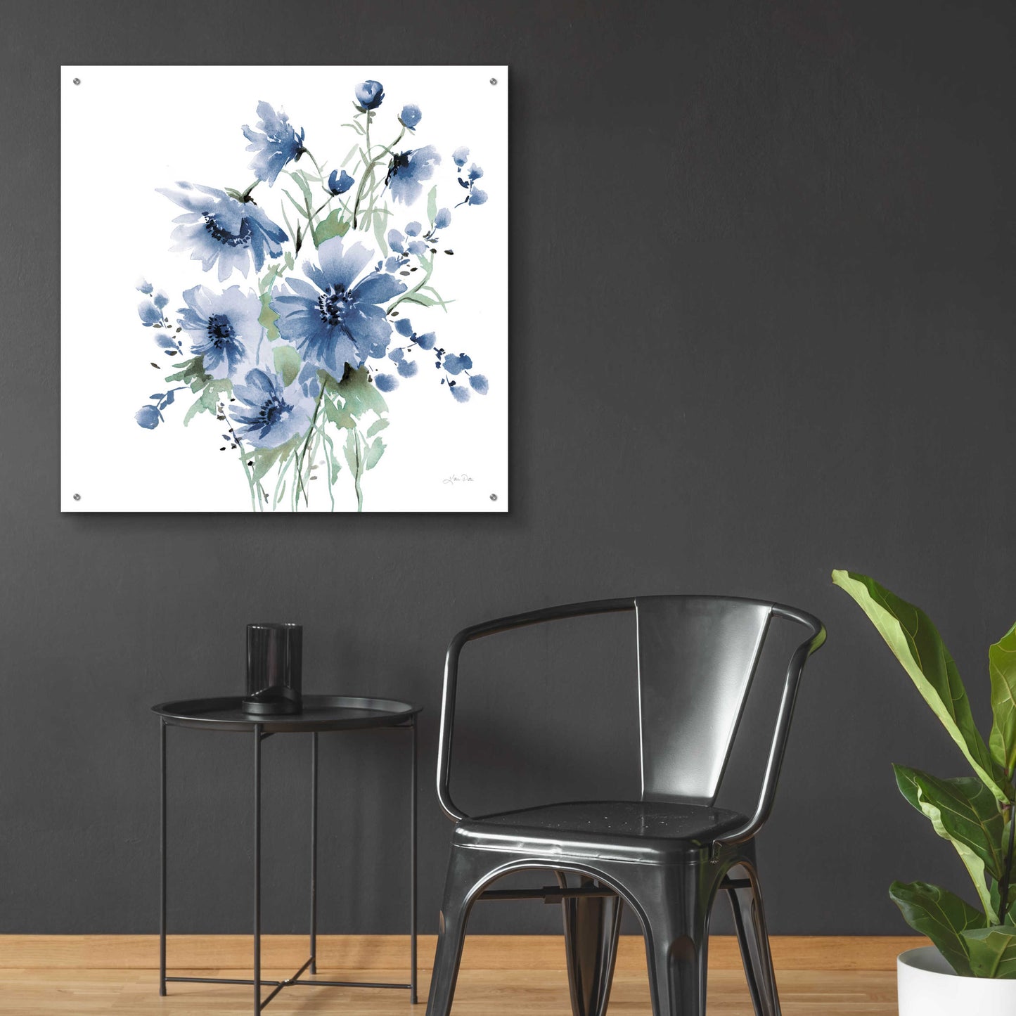 Epic Art 'Secret Garden Bouquet I Blue' by Katrina Pete, Acrylic Glass Wall Art,36x36