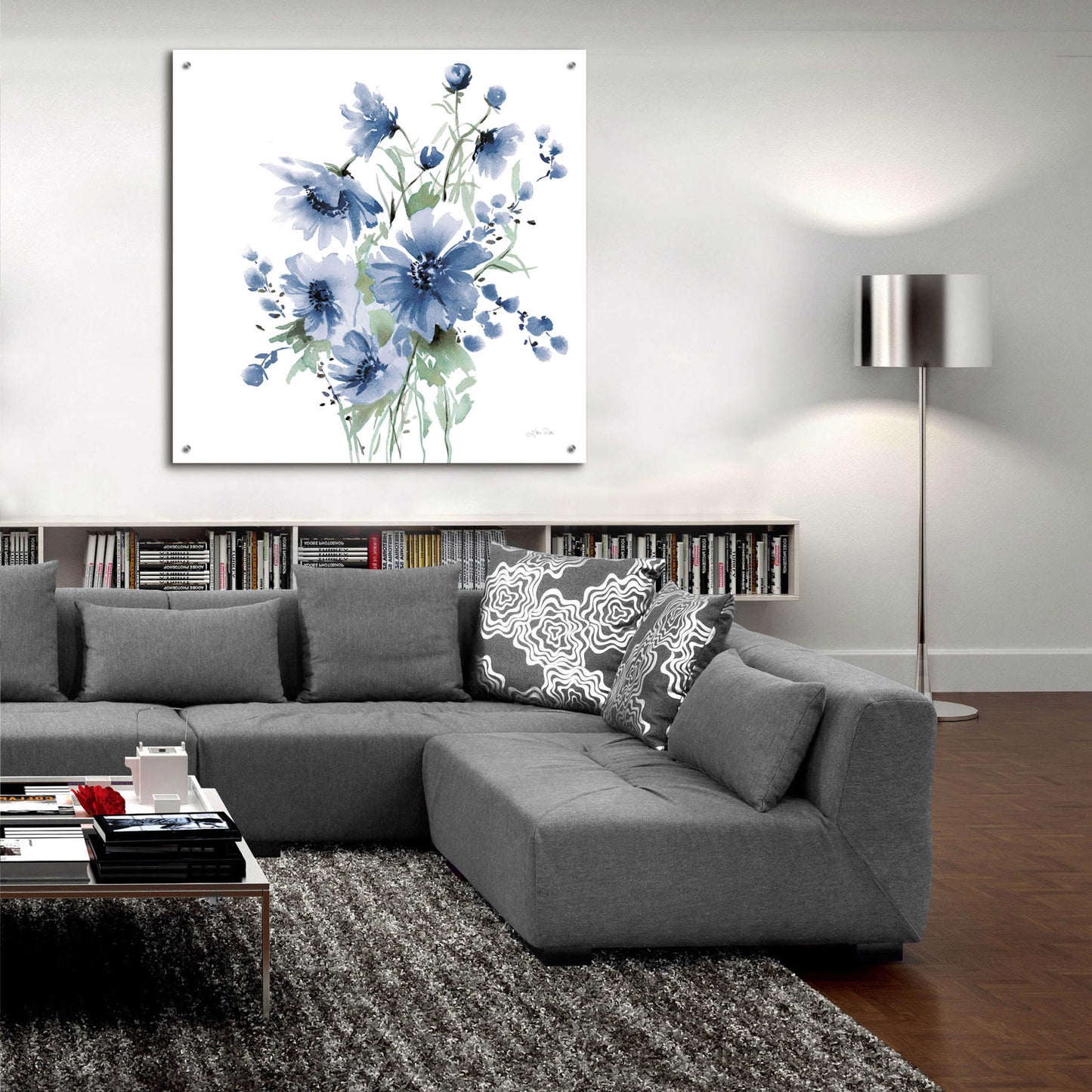 Epic Art 'Secret Garden Bouquet I Blue' by Katrina Pete, Acrylic Glass Wall Art,36x36