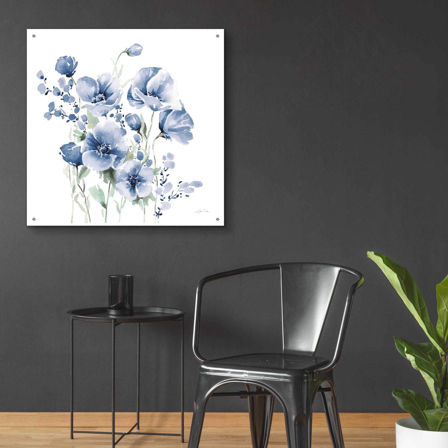 Epic Art 'Secret Garden Bouquet II Blue' by Katrina Pete, Acrylic Glass Wall Art,36x36