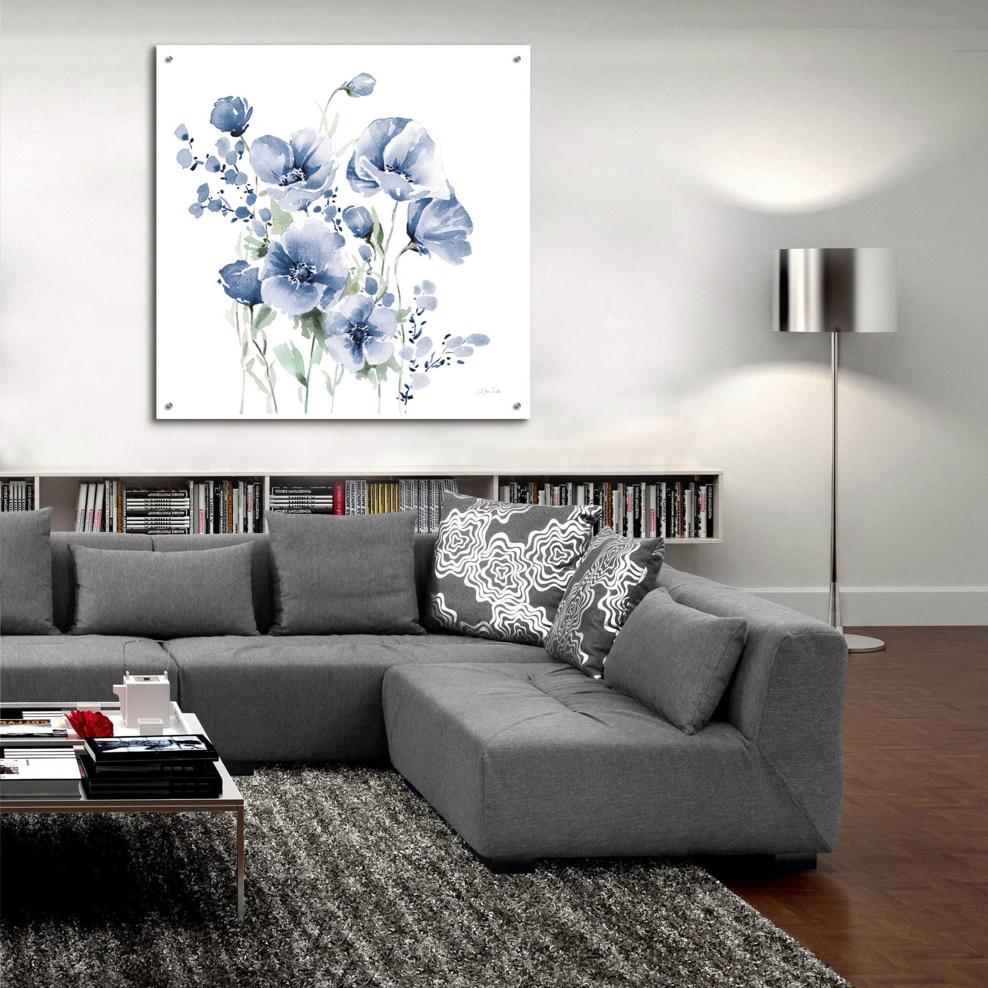 Epic Art 'Secret Garden Bouquet II Blue' by Katrina Pete, Acrylic Glass Wall Art,36x36