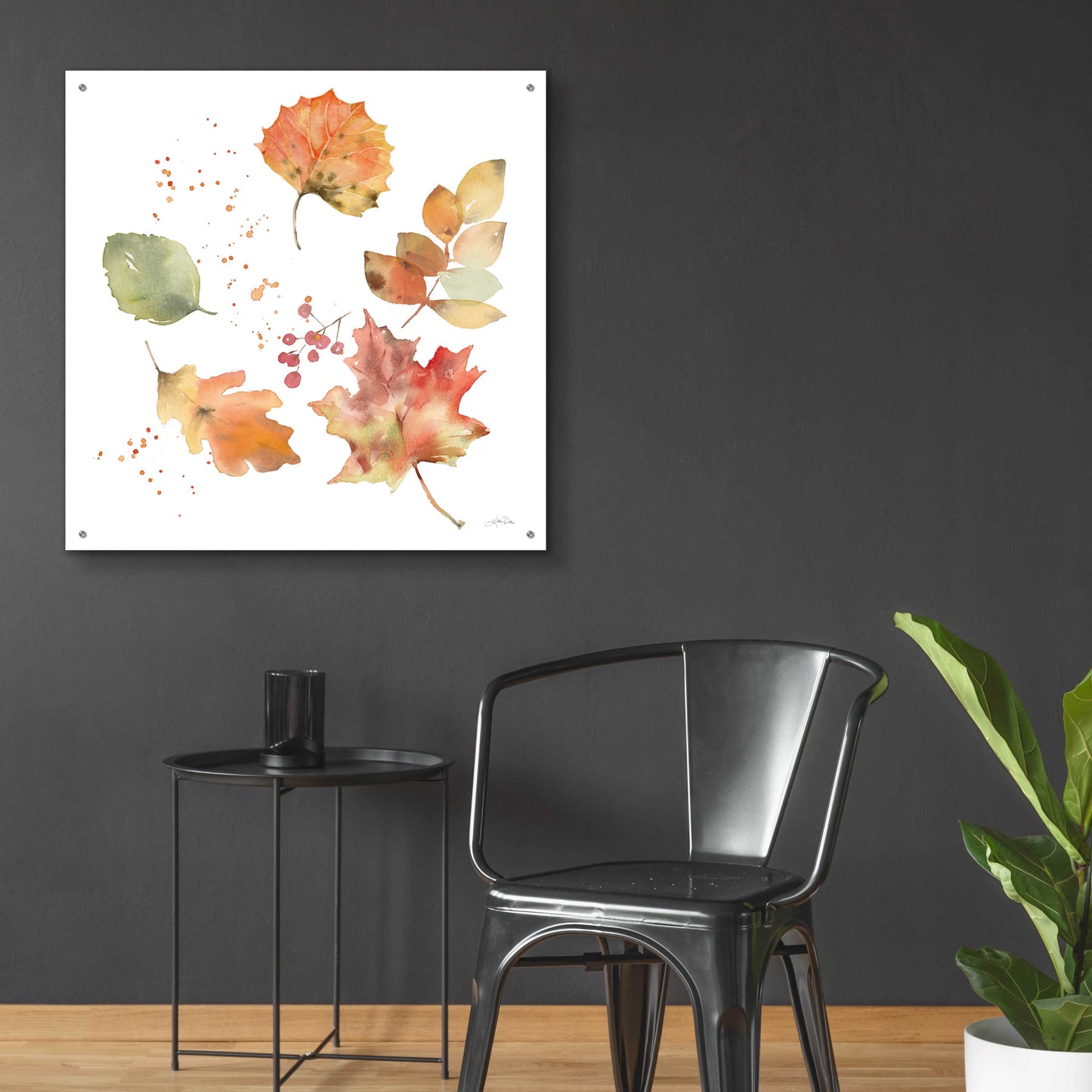 Epic Art 'Falling Leaves I' by Katrina Pete, Acrylic Glass Wall Art,36x36