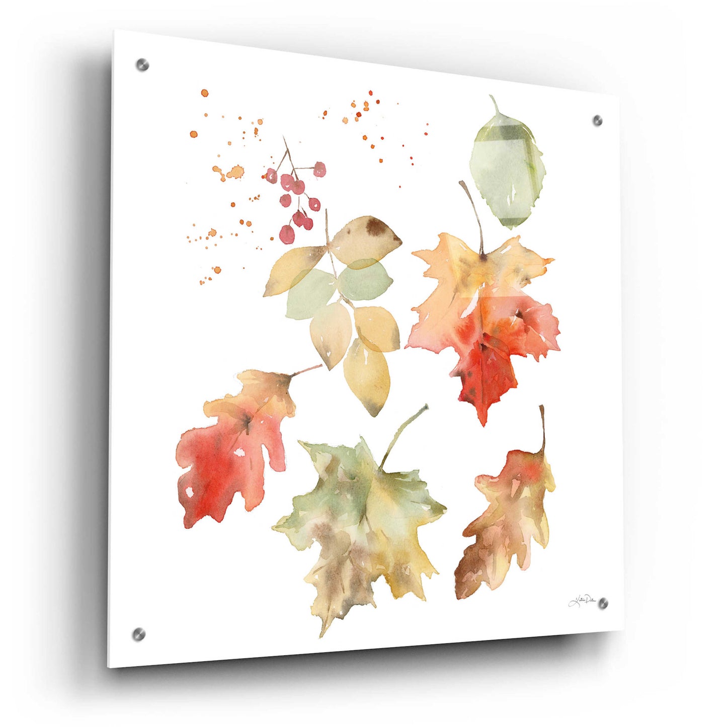 Epic Art 'Falling Leaves II' by Katrina Pete, Acrylic Glass Wall Art,24x24