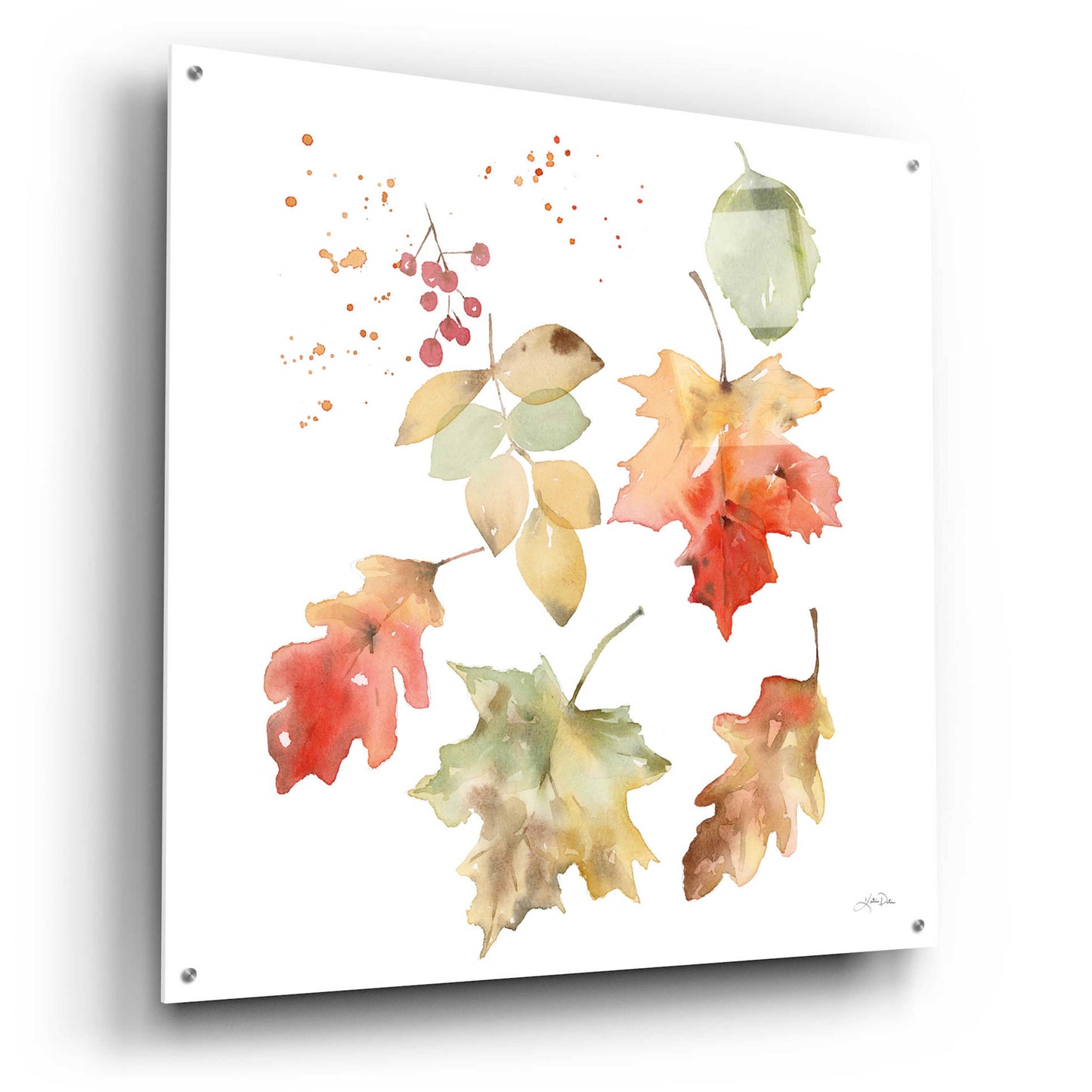 Epic Art 'Falling Leaves II' by Katrina Pete, Acrylic Glass Wall Art,36x36