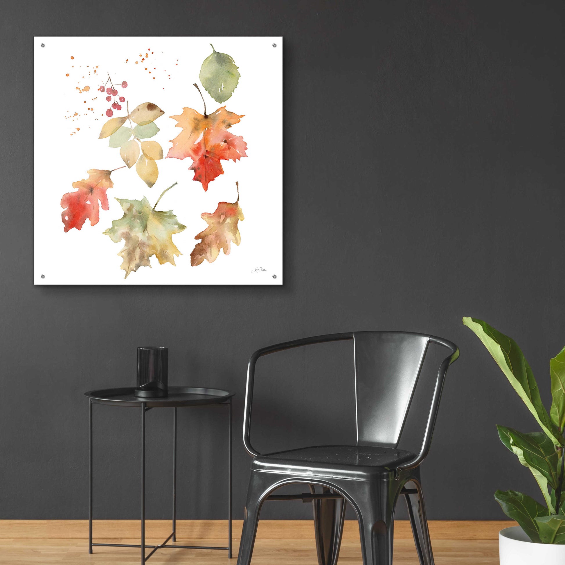 Epic Art 'Falling Leaves II' by Katrina Pete, Acrylic Glass Wall Art,36x36