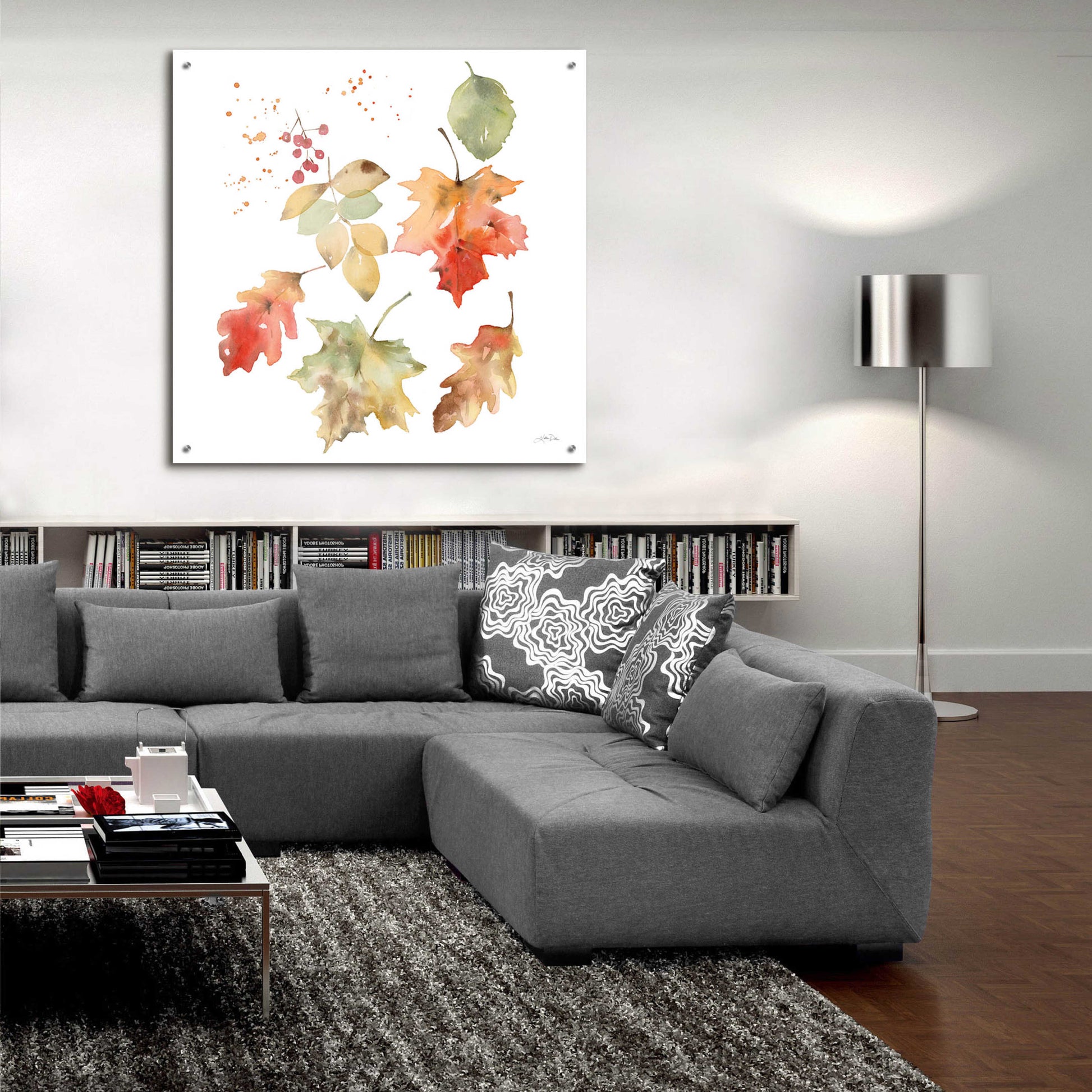 Epic Art 'Falling Leaves II' by Katrina Pete, Acrylic Glass Wall Art,36x36