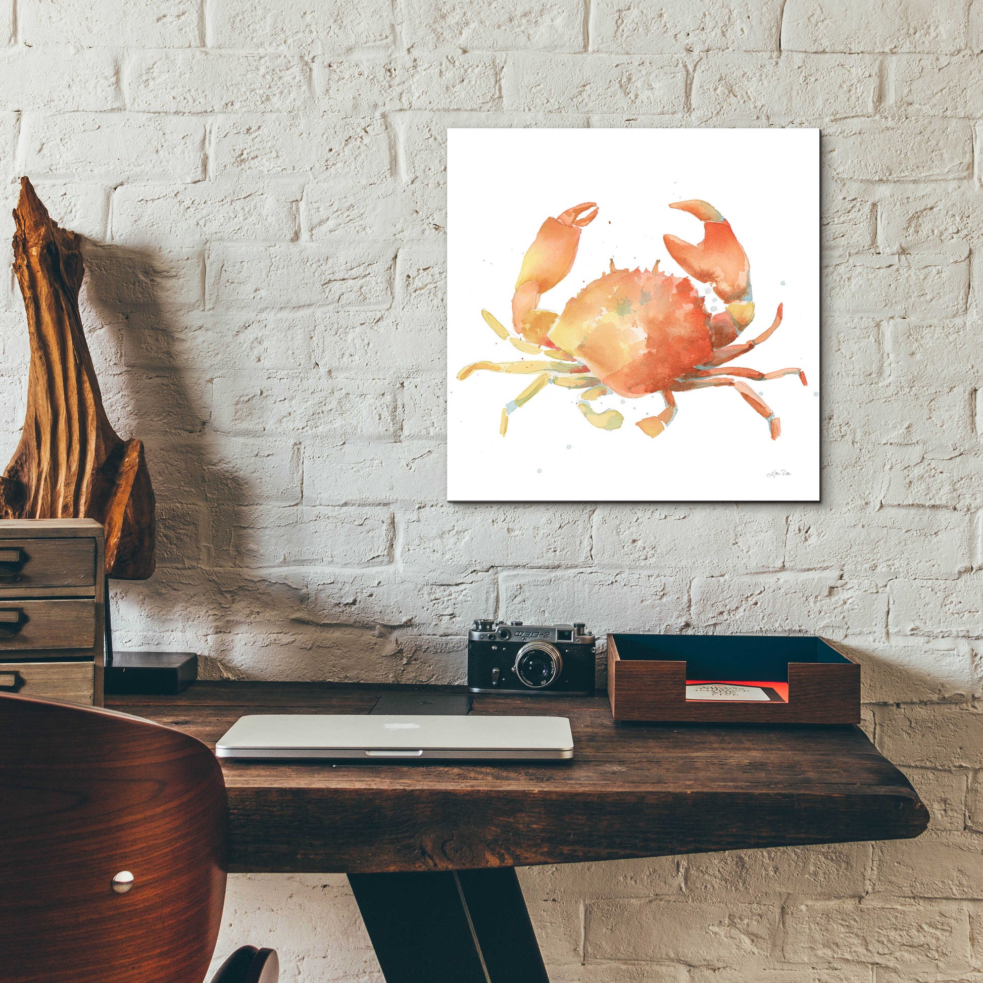 Epic Art 'Summertime Crab' by Katrina Pete, Acrylic Glass Wall Art,12x12