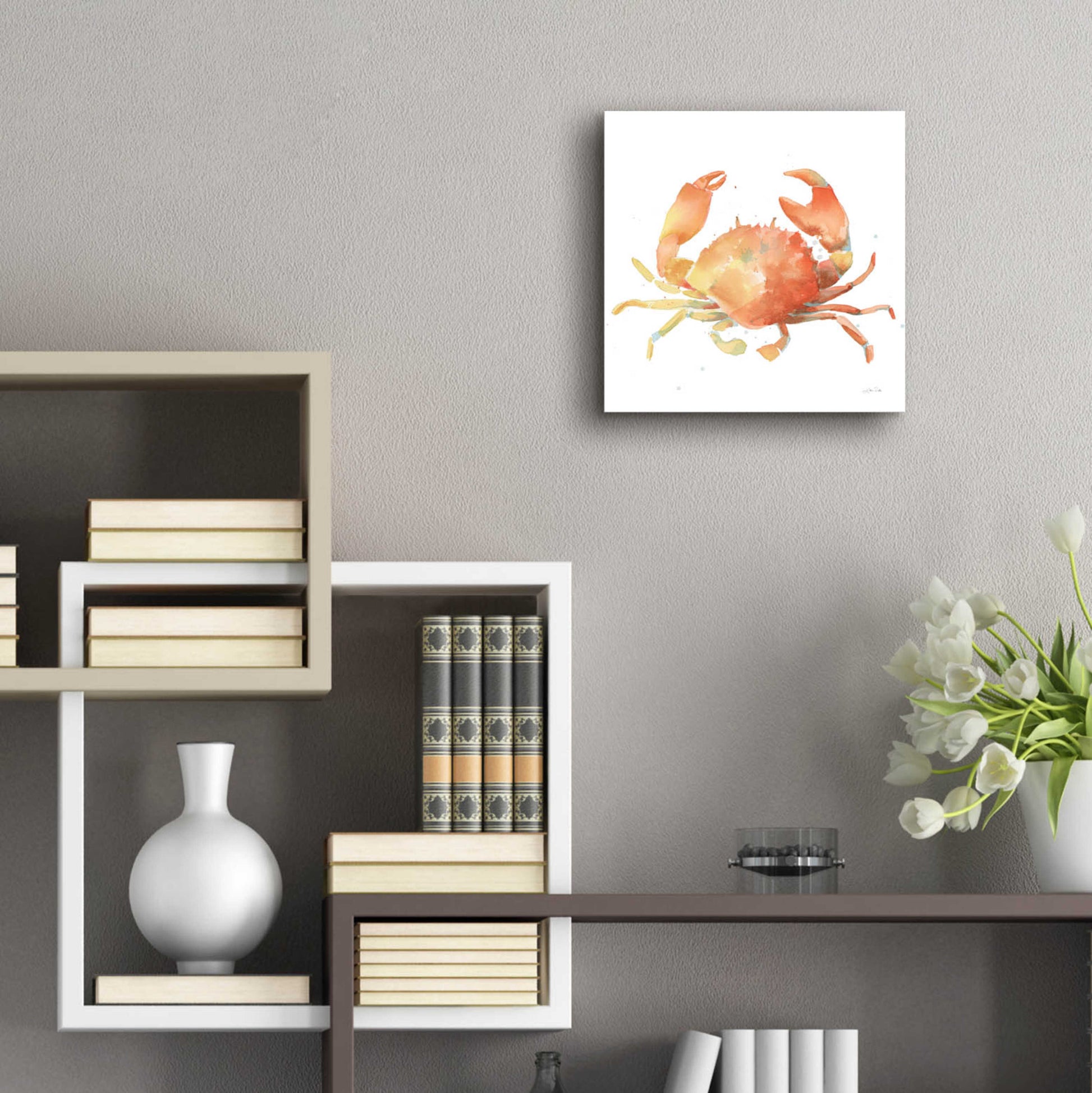 Epic Art 'Summertime Crab' by Katrina Pete, Acrylic Glass Wall Art,12x12