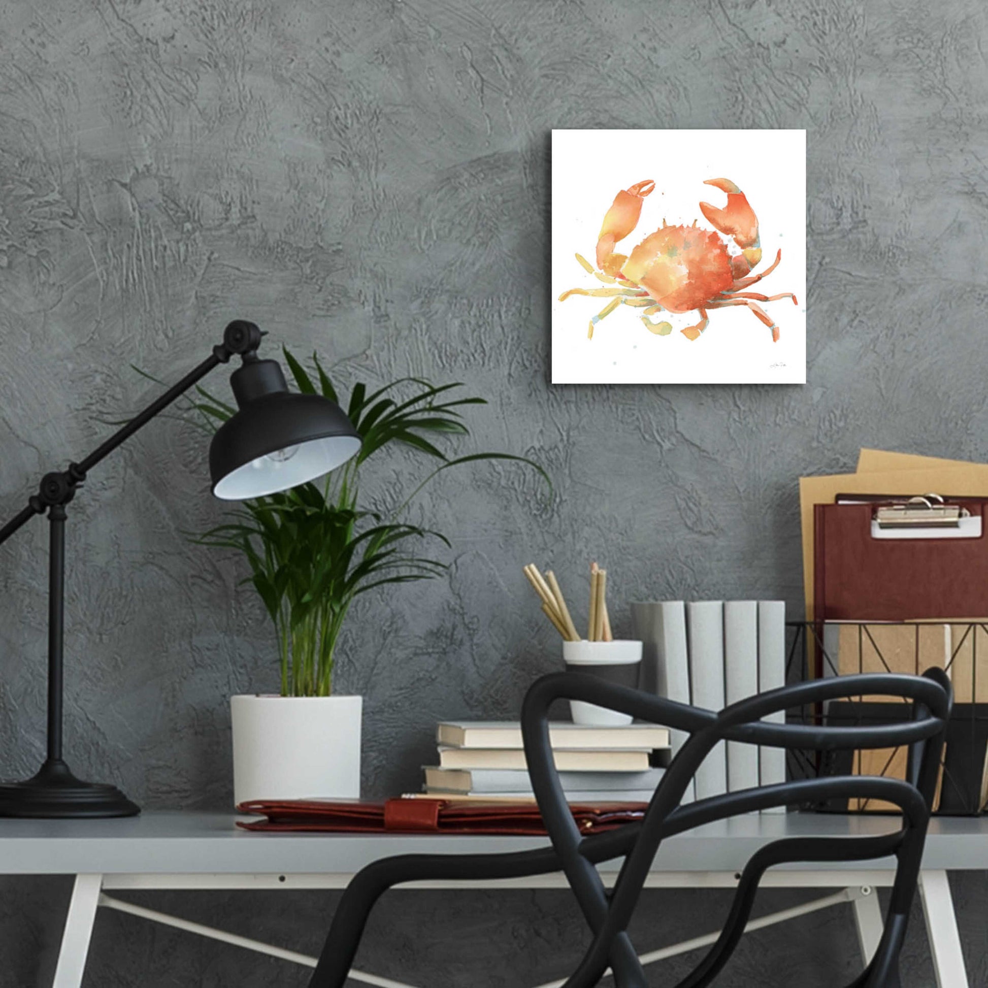 Epic Art 'Summertime Crab' by Katrina Pete, Acrylic Glass Wall Art,12x12