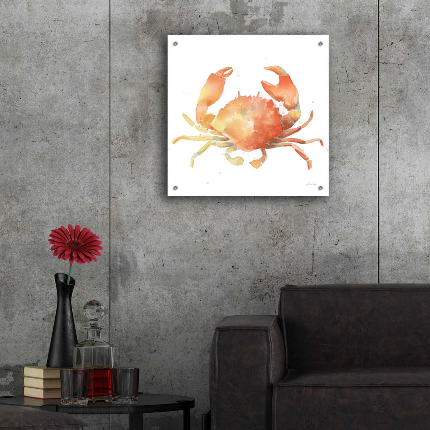 Epic Art 'Summertime Crab' by Katrina Pete, Acrylic Glass Wall Art,24x24