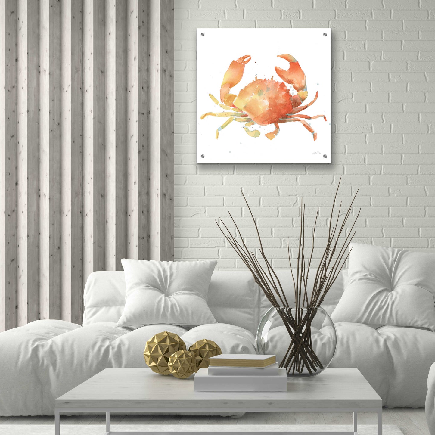 Epic Art 'Summertime Crab' by Katrina Pete, Acrylic Glass Wall Art,24x24