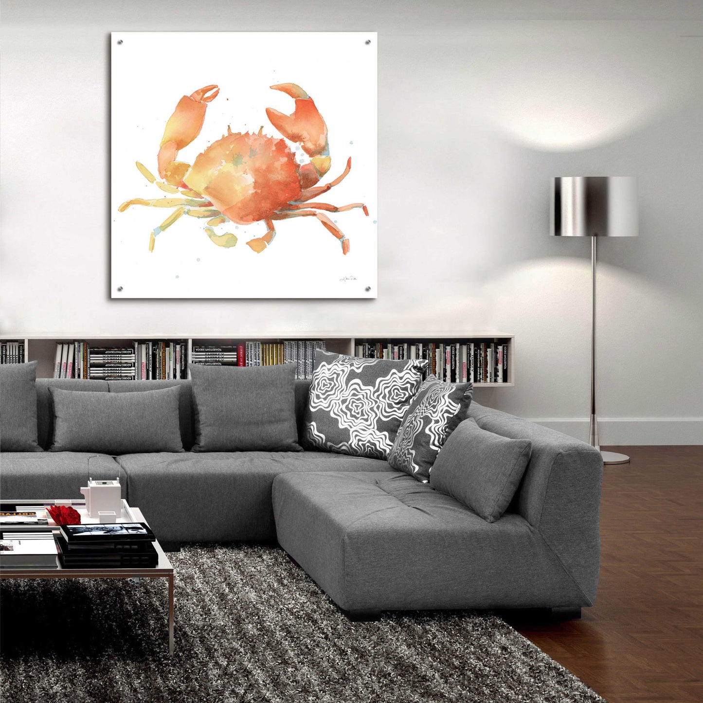 Epic Art 'Summertime Crab' by Katrina Pete, Acrylic Glass Wall Art,36x36