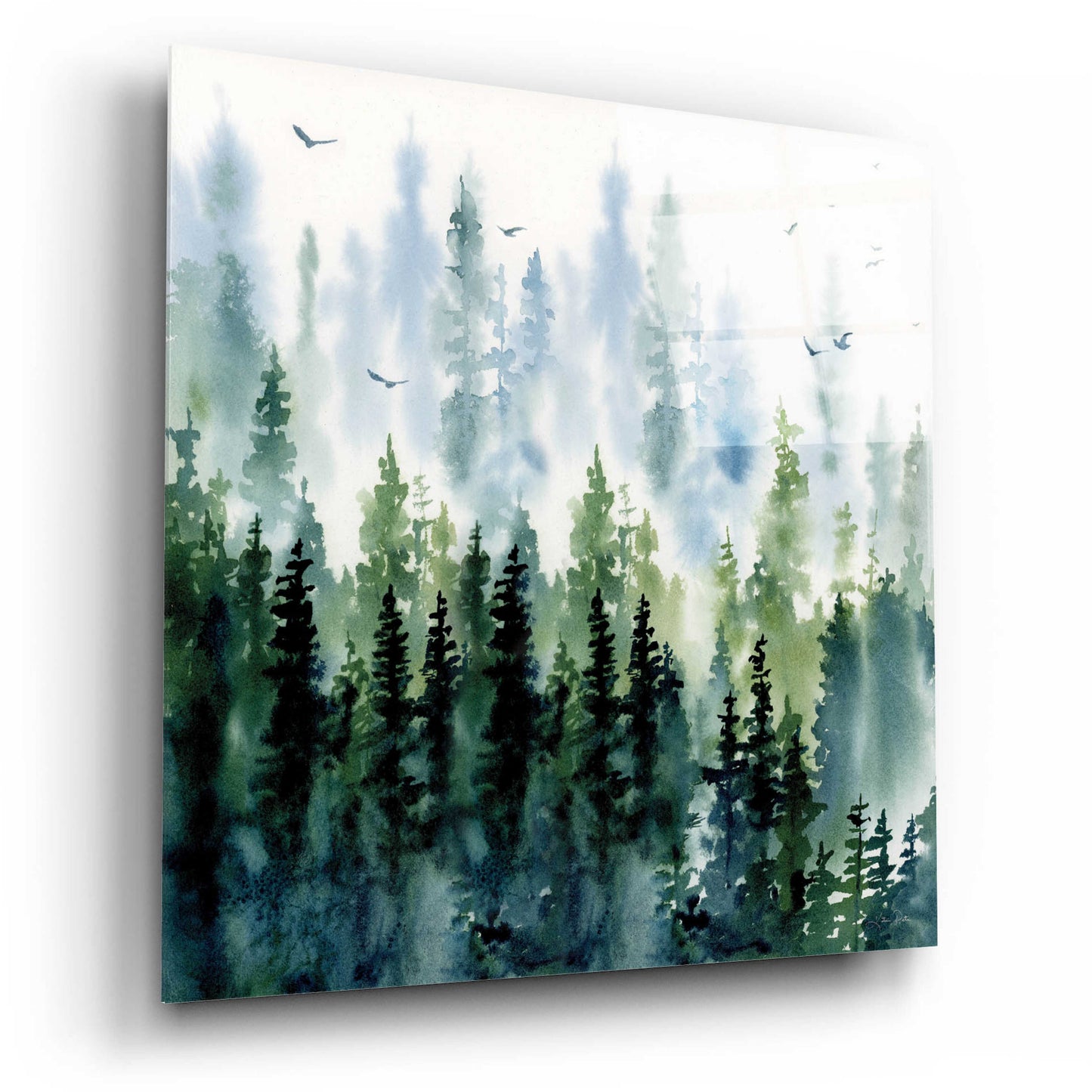 Epic Art 'Evening Treeline Sq' by Katrina Pete, Acrylic Glass Wall Art,12x12