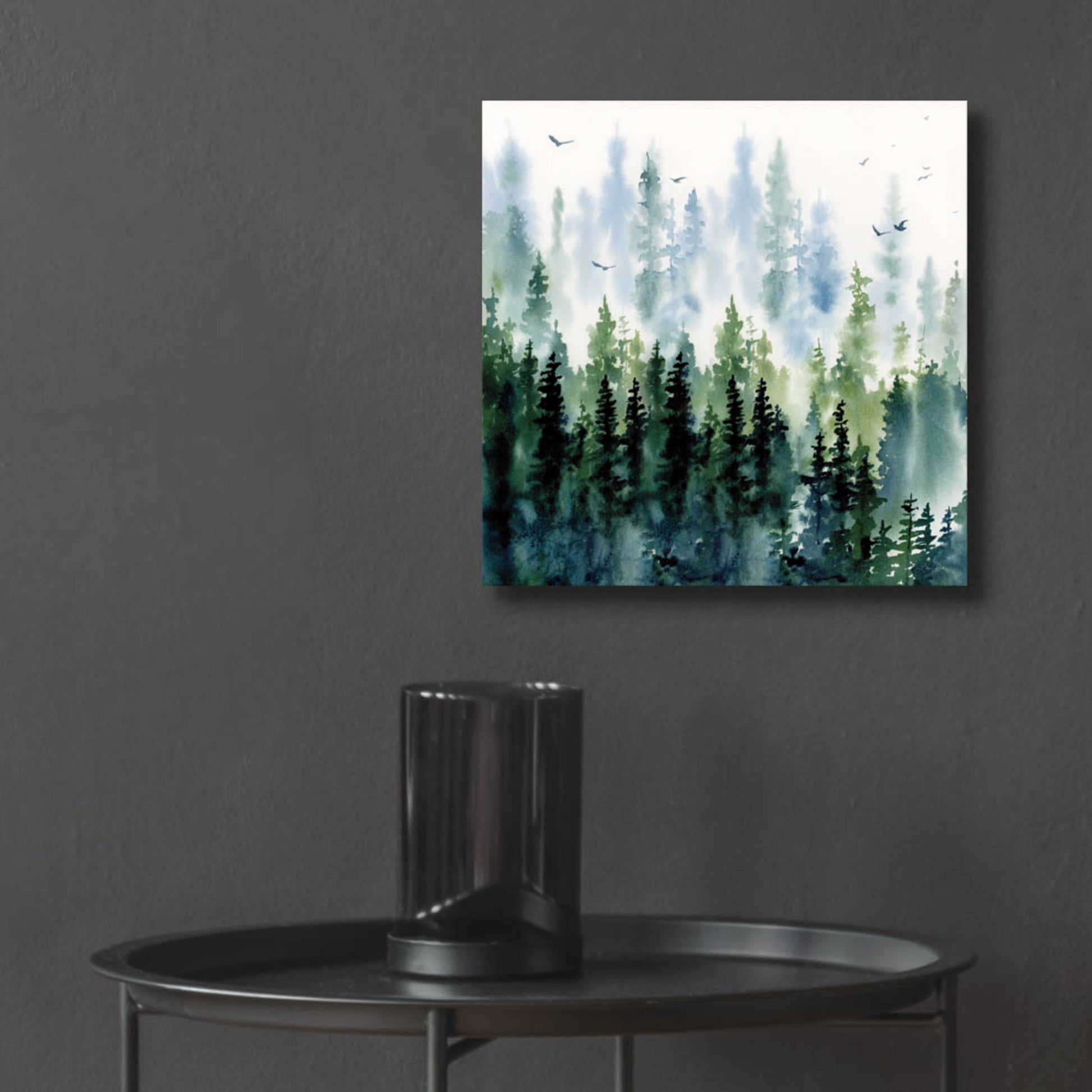 Epic Art 'Evening Treeline Sq' by Katrina Pete, Acrylic Glass Wall Art,12x12