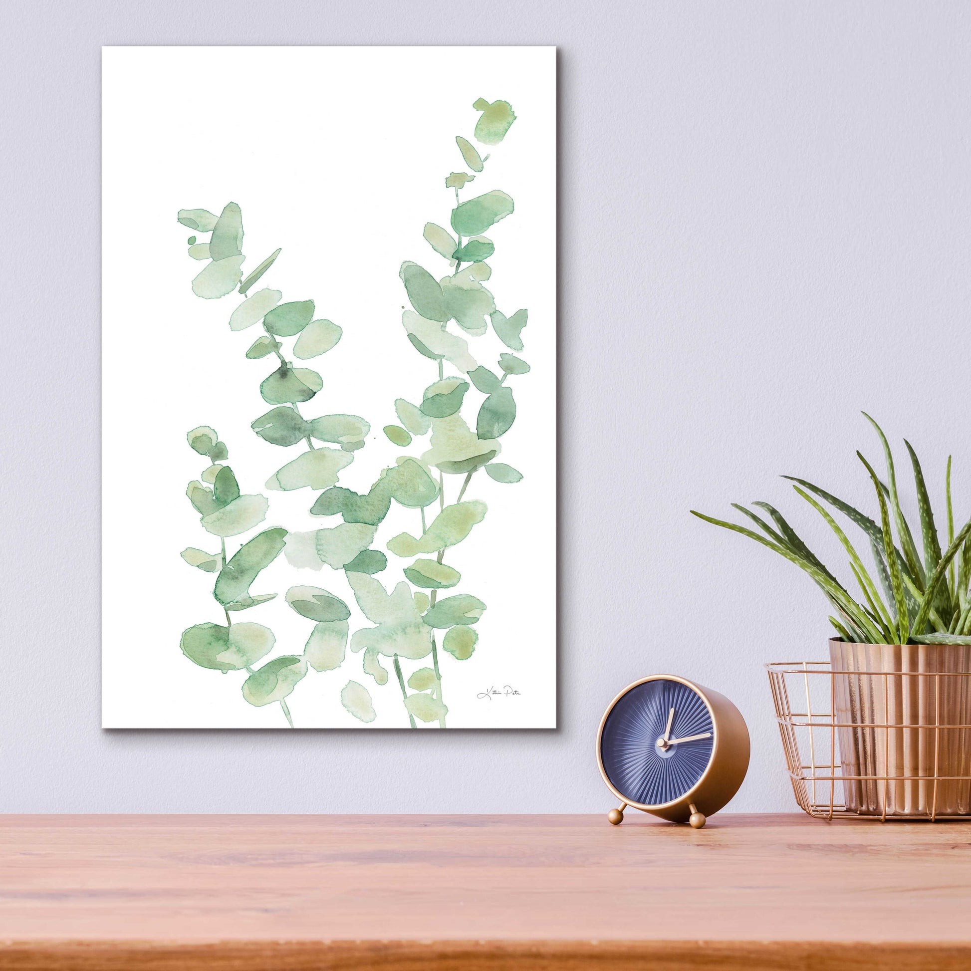 Epic Art 'Eucalyptus II' by Katrina Pete, Acrylic Glass Wall Art,12x16