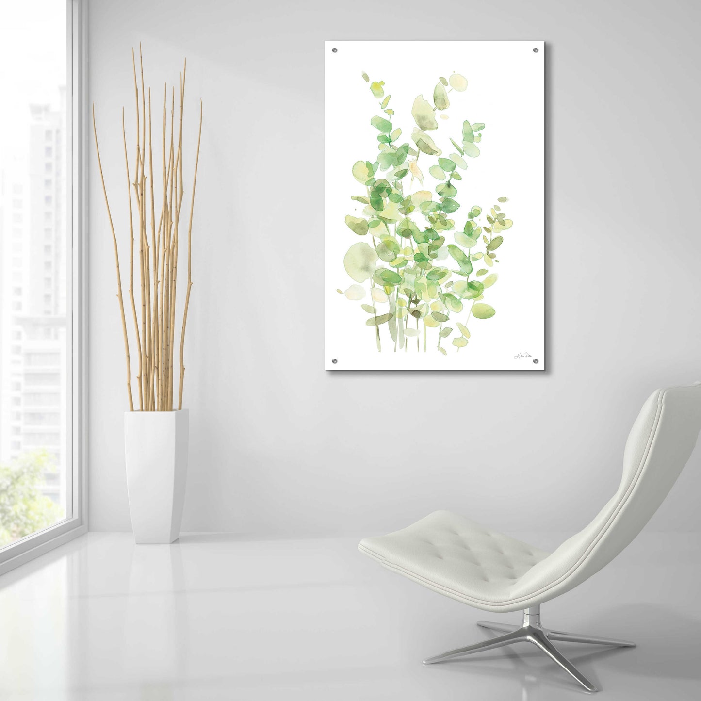 Epic Art 'Eucalyptus III' by Katrina Pete, Acrylic Glass Wall Art,24x36