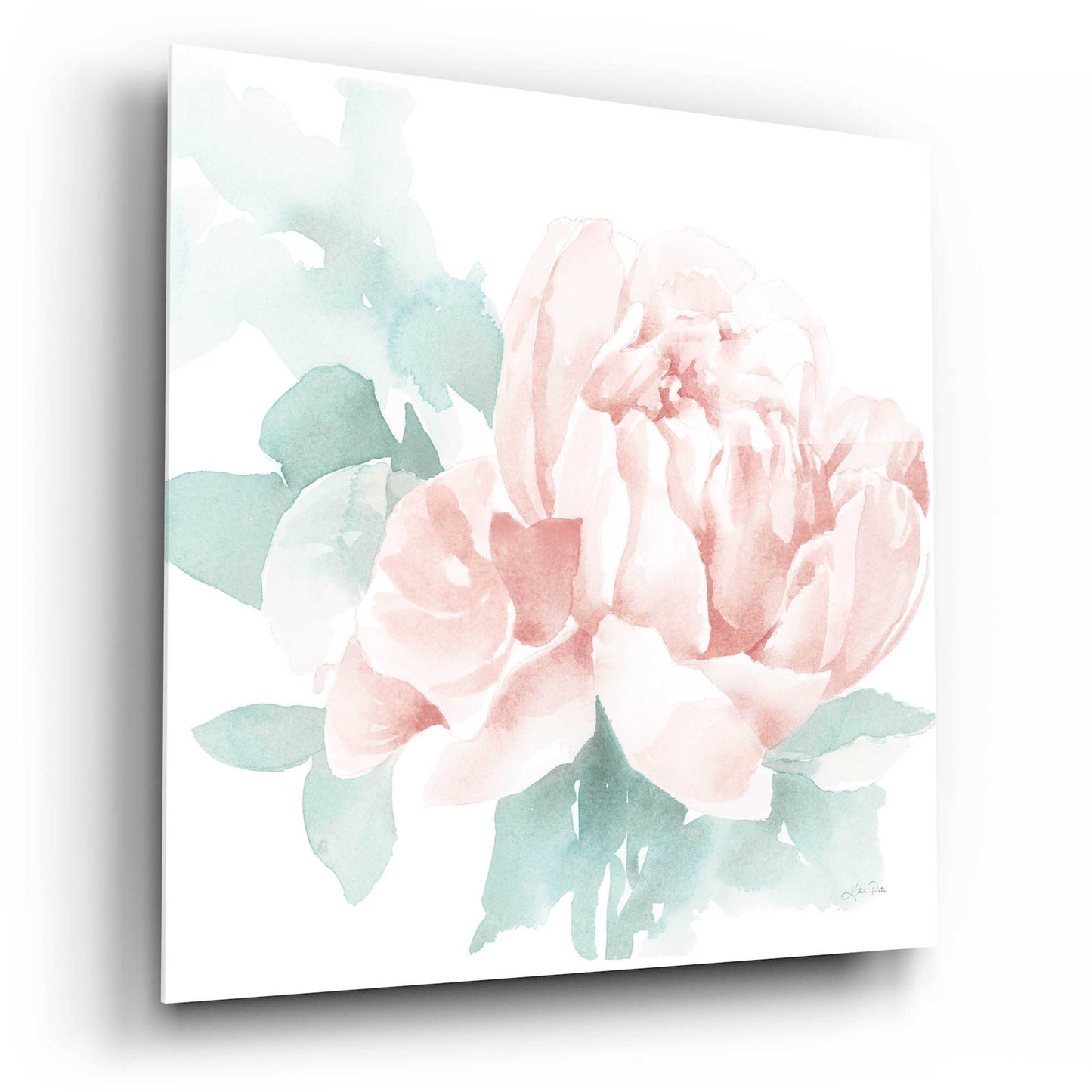 Epic Art 'Poetic Blooming I Pink' by Katrina Pete, Acrylic Glass Wall Art,12x12