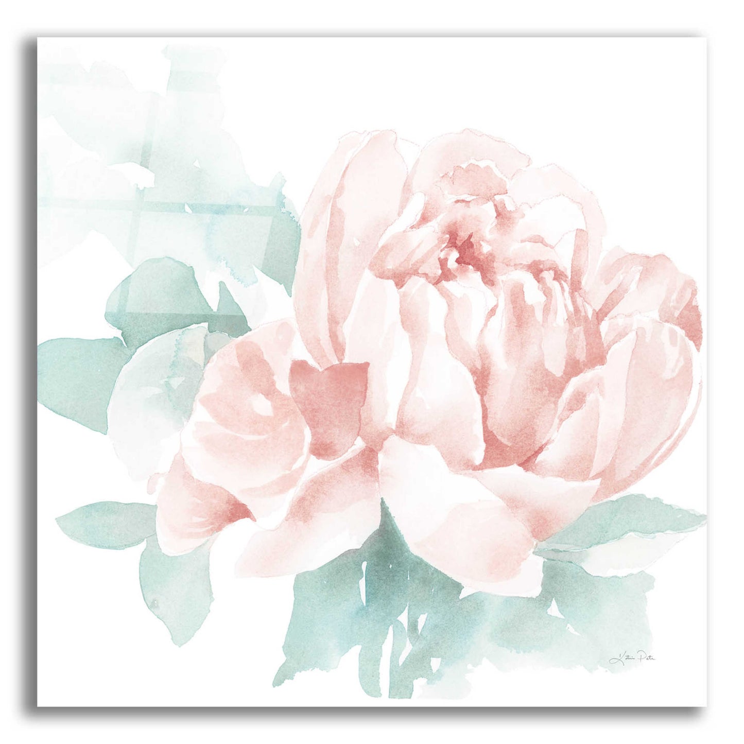 Epic Art 'Poetic Blooming I Pink' by Katrina Pete, Acrylic Glass Wall Art,12x12