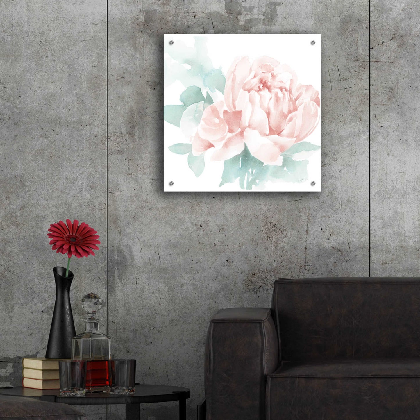 Epic Art 'Poetic Blooming I Pink' by Katrina Pete, Acrylic Glass Wall Art,24x24