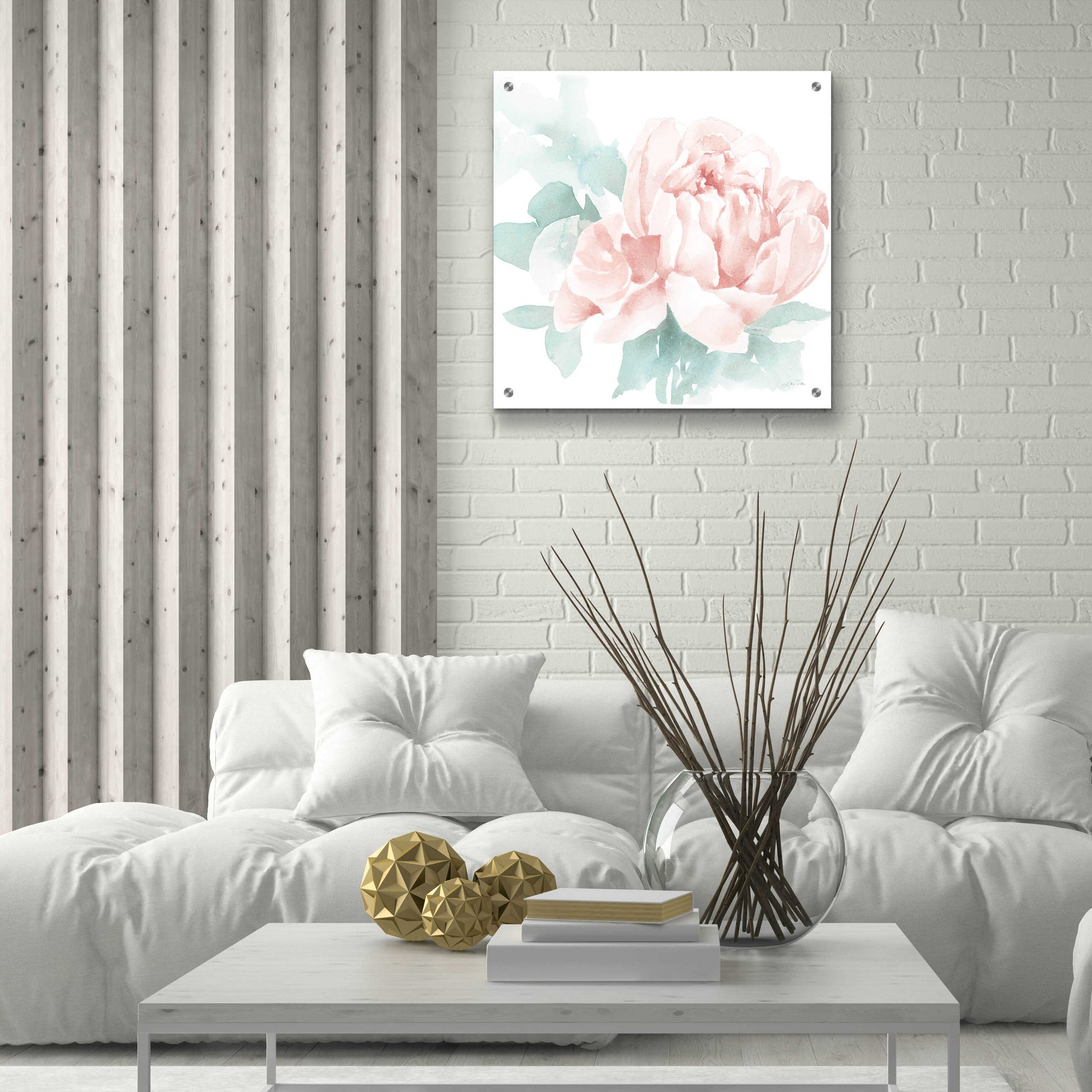 Epic Art 'Poetic Blooming I Pink' by Katrina Pete, Acrylic Glass Wall Art,24x24