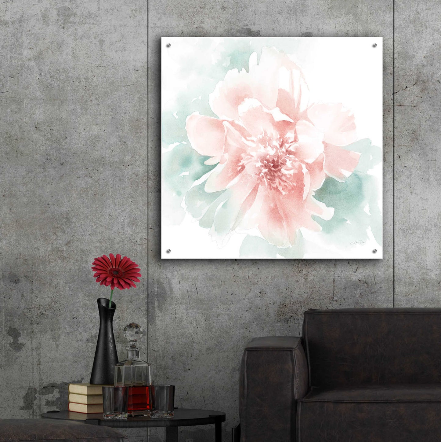 Epic Art 'Poetic Blooming II Pink' by Katrina Pete, Acrylic Glass Wall Art,36x36