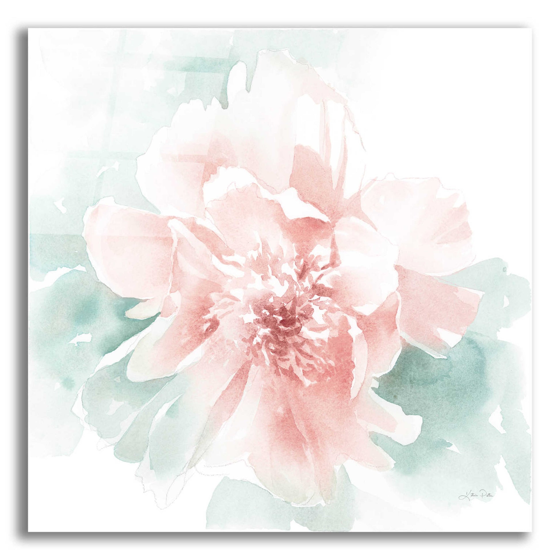 Epic Art 'Poetic Blooming II Pink' by Katrina Pete, Acrylic Glass Wall Art