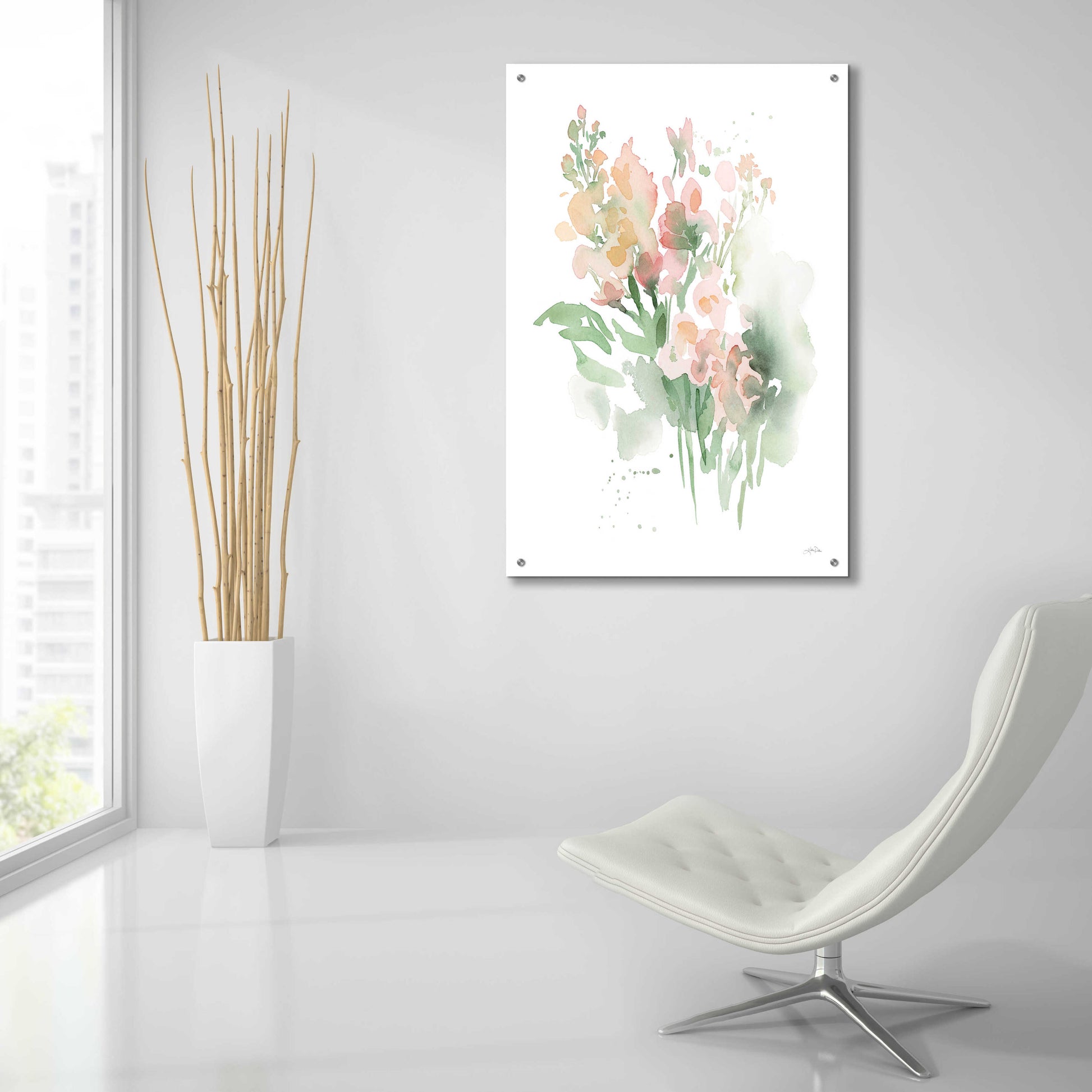 Epic Art 'Vibrant Blooms I' by Katrina Pete, Acrylic Glass Wall Art,24x36