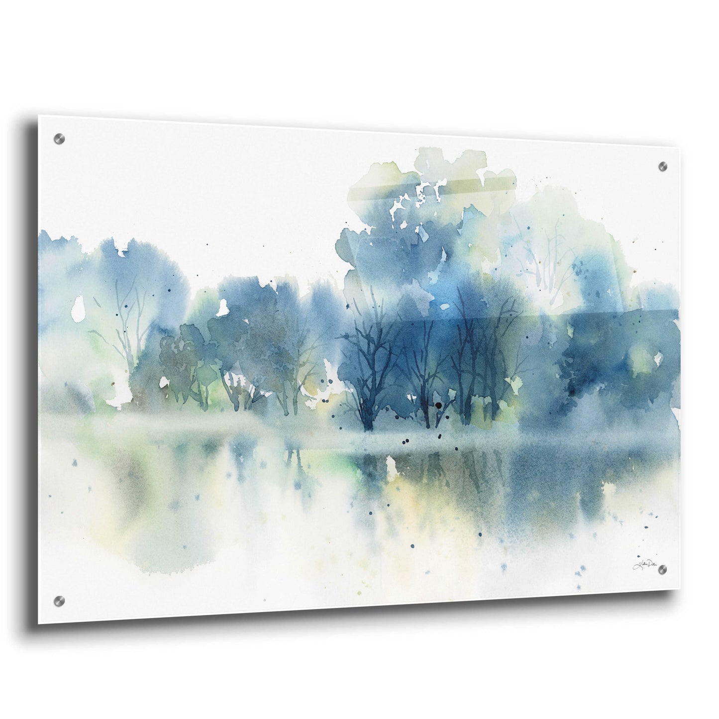 Epic Art 'Blue Pond Reflections' by Katrina Pete, Acrylic Glass Wall Art,36x24