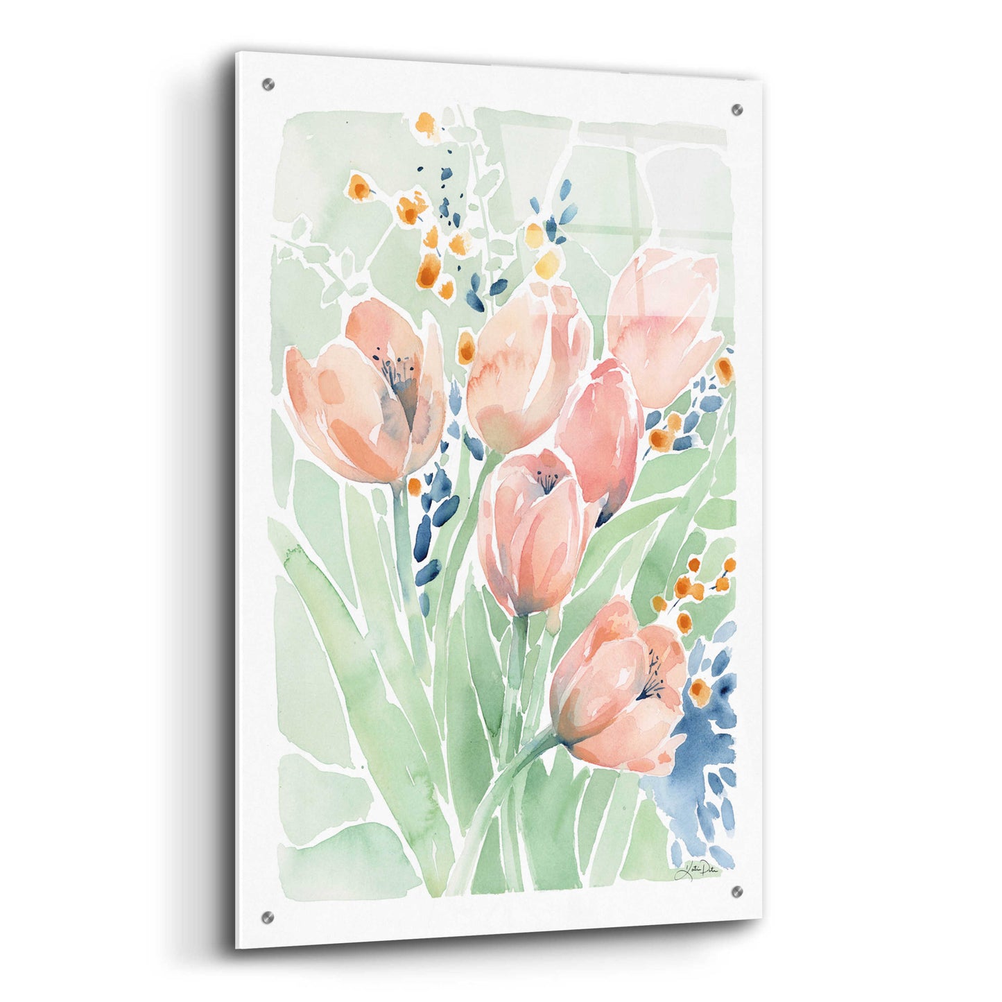 Epic Art 'Tulip Spray' by Katrina Pete, Acrylic Glass Wall Art,24x36