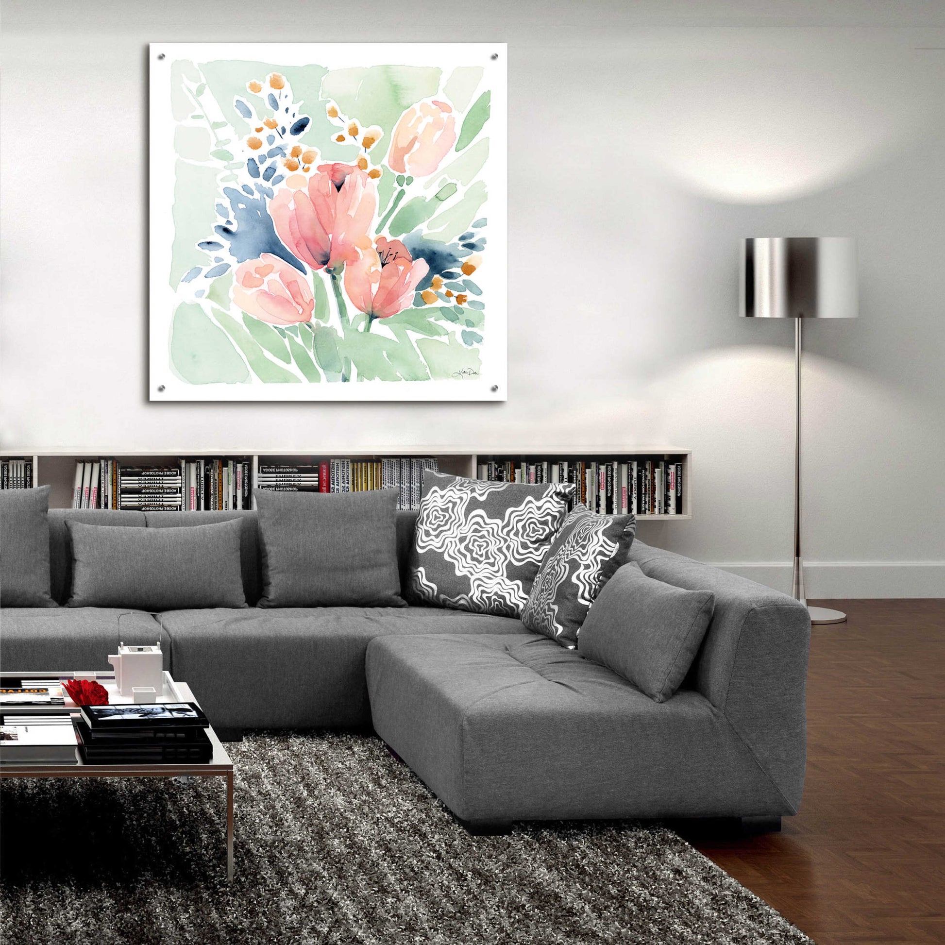 Epic Art 'Tulip Bower' by Katrina Pete, Acrylic Glass Wall Art,36x36