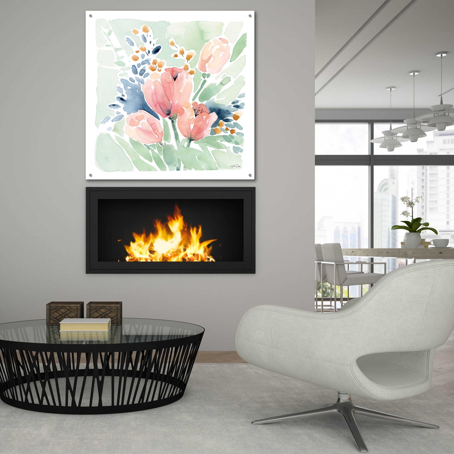 Epic Art 'Tulip Bower' by Katrina Pete, Acrylic Glass Wall Art,36x36