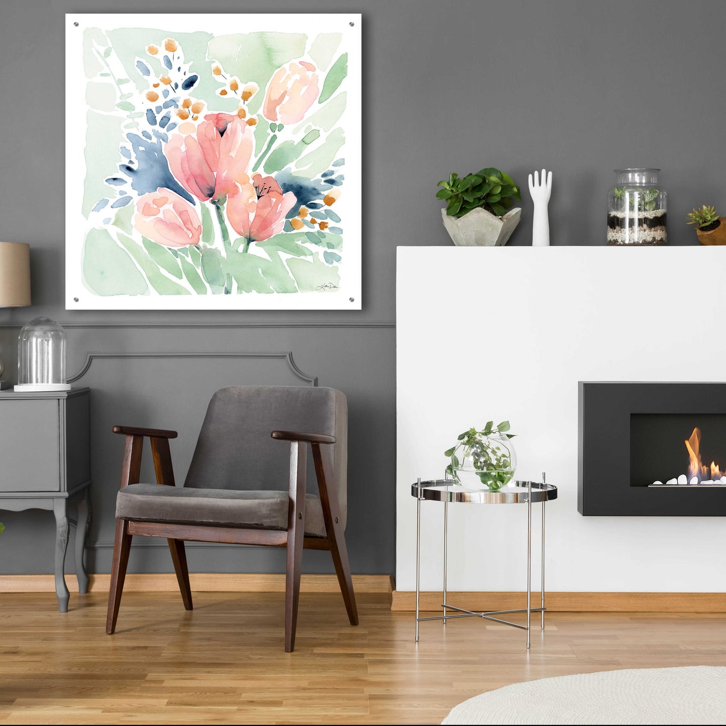 Epic Art 'Tulip Bower' by Katrina Pete, Acrylic Glass Wall Art,36x36