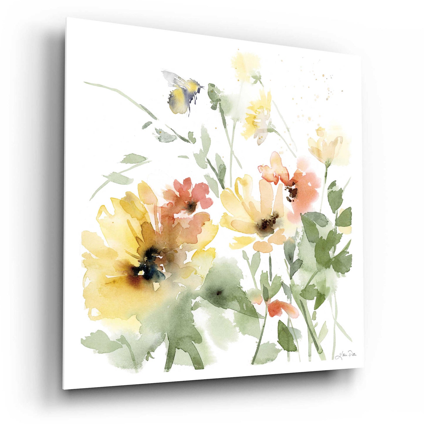 Epic Art 'Sunflower Meadow I' by Katrina Pete, Acrylic Glass Wall Art,12x12