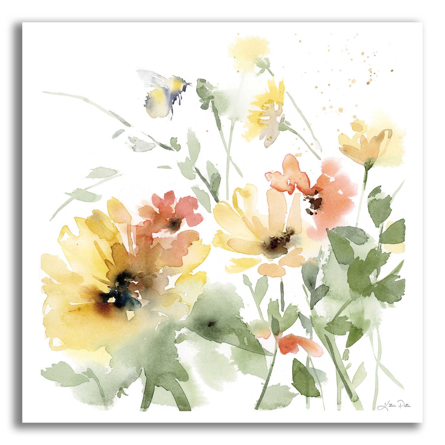 Epic Art 'Sunflower Meadow I' by Katrina Pete, Acrylic Glass Wall Art,12x12