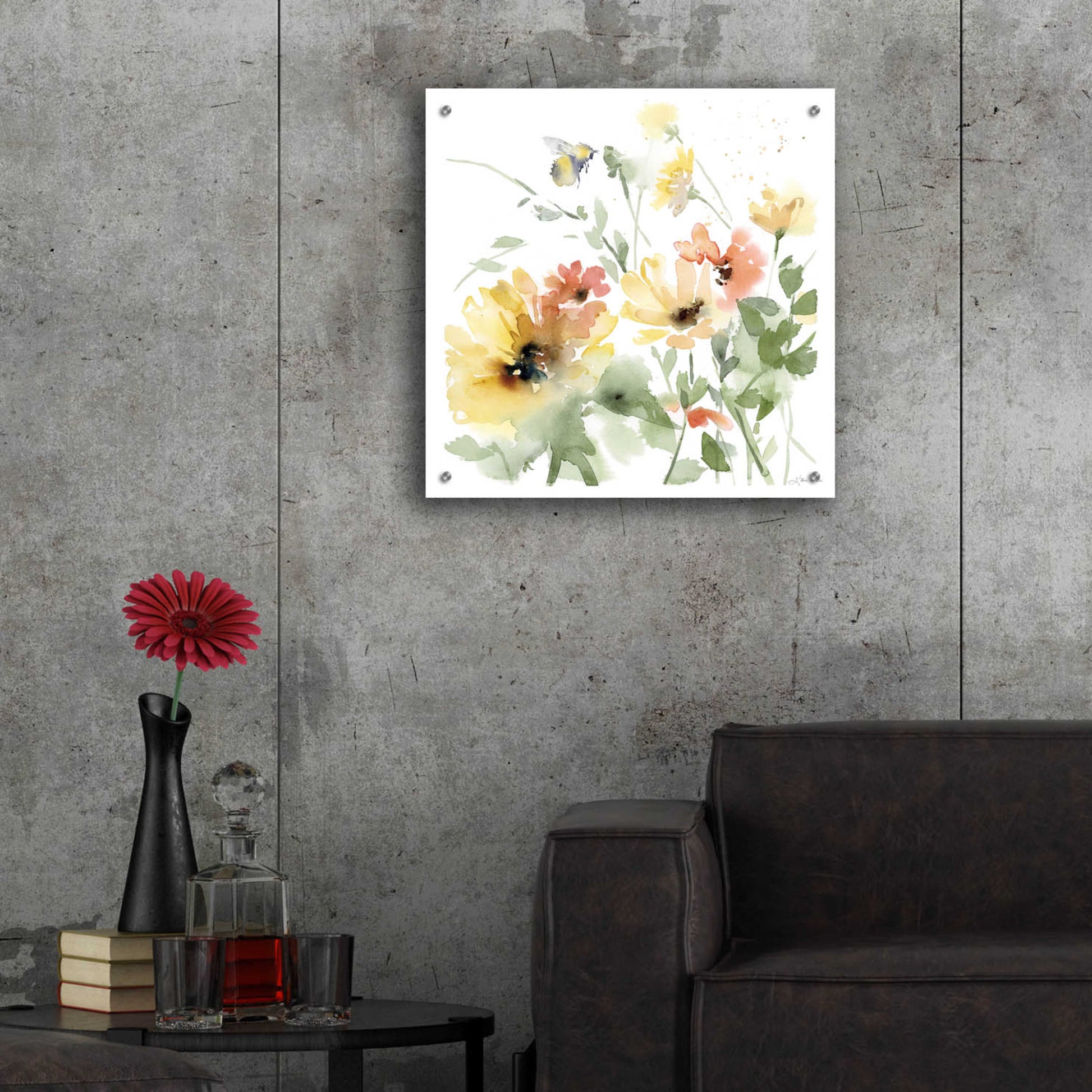 Epic Art 'Sunflower Meadow I' by Katrina Pete, Acrylic Glass Wall Art,24x24