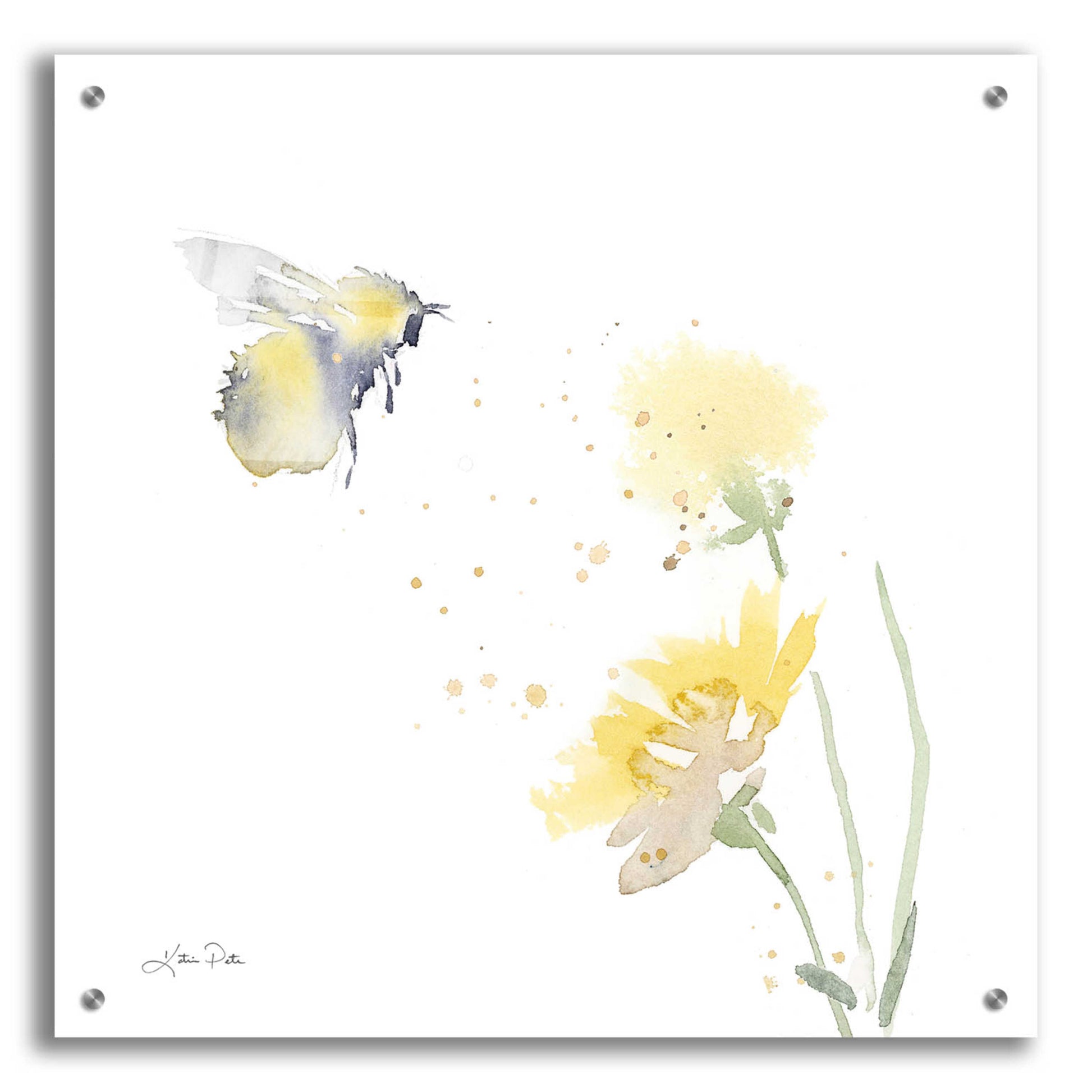 Epic Art 'Sunflower Meadow IV' by Katrina Pete, Acrylic Glass Wall Art,24x24