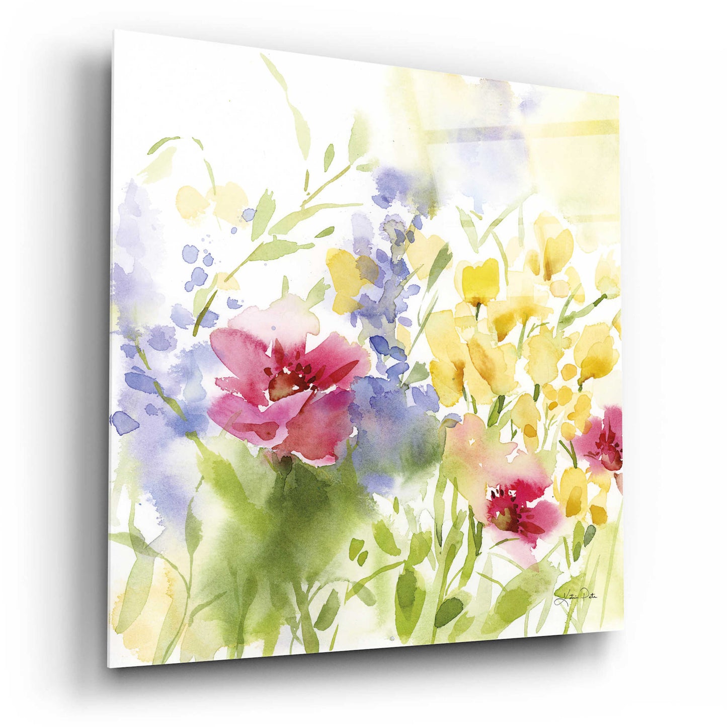 Epic Art 'Spring Meadow I' by Katrina Pete, Acrylic Glass Wall Art,12x12