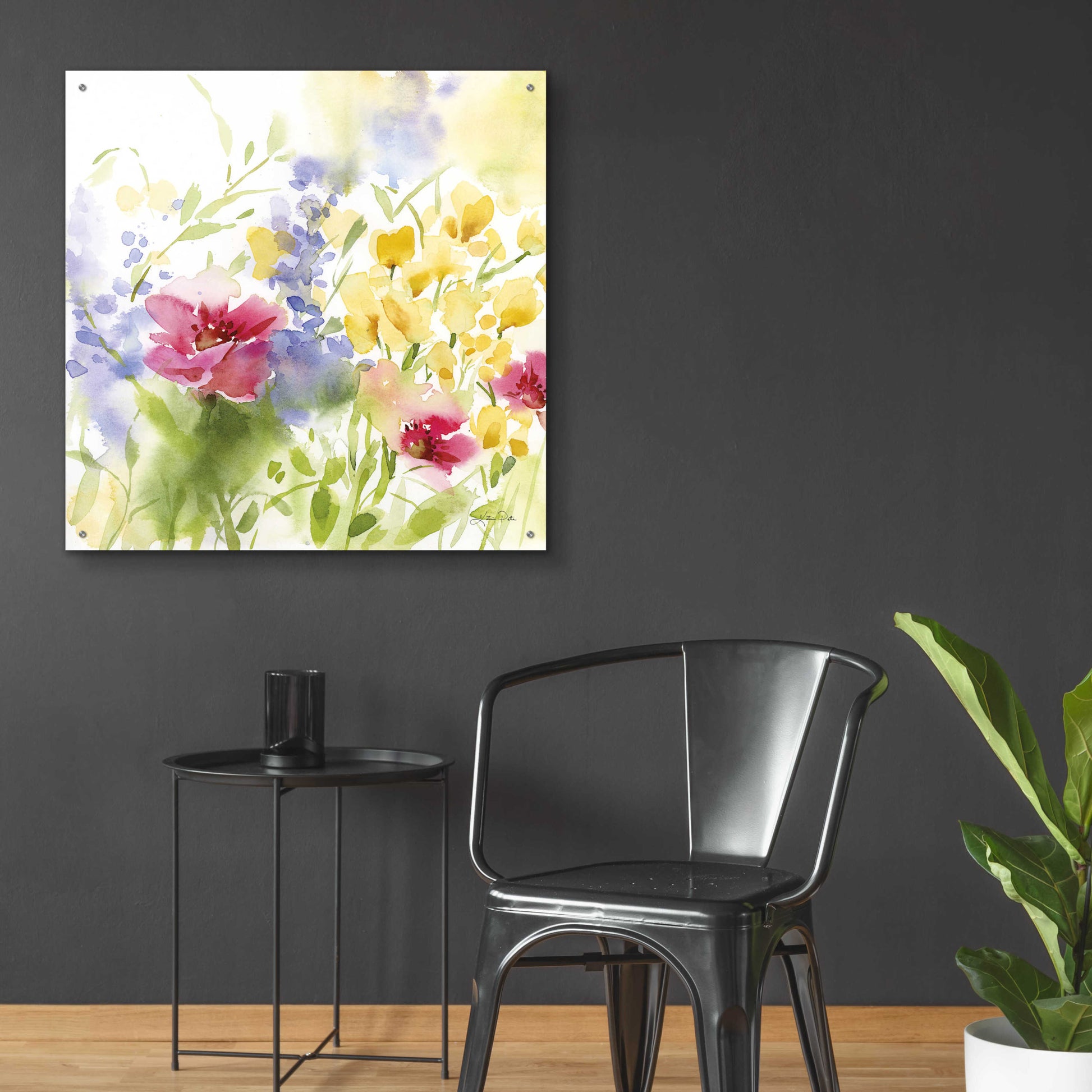 Epic Art 'Spring Meadow I' by Katrina Pete, Acrylic Glass Wall Art,36x36