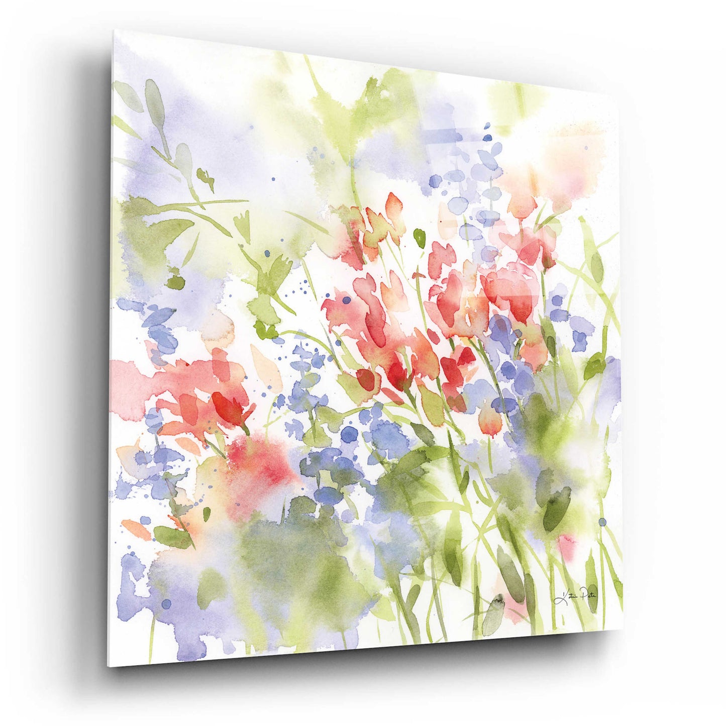 Epic Art 'Spring Meadow II' by Katrina Pete, Acrylic Glass Wall Art,12x12