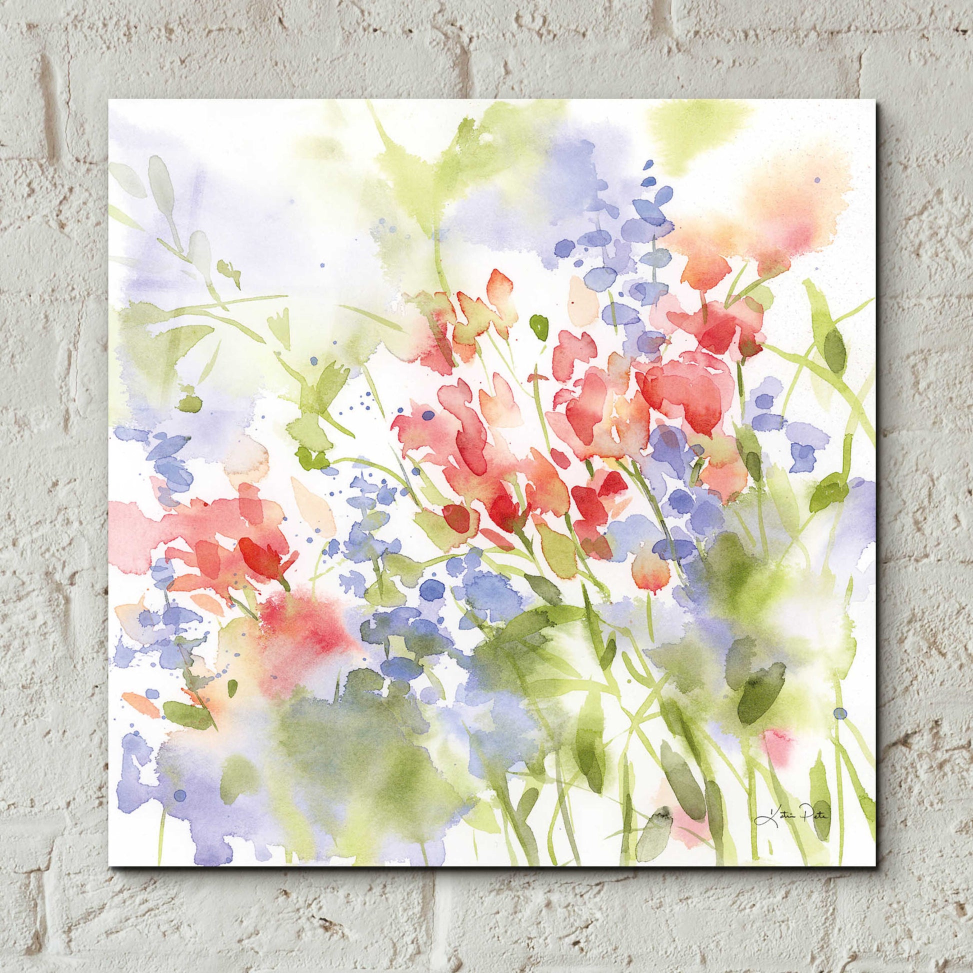 Epic Art 'Spring Meadow II' by Katrina Pete, Acrylic Glass Wall Art,12x12