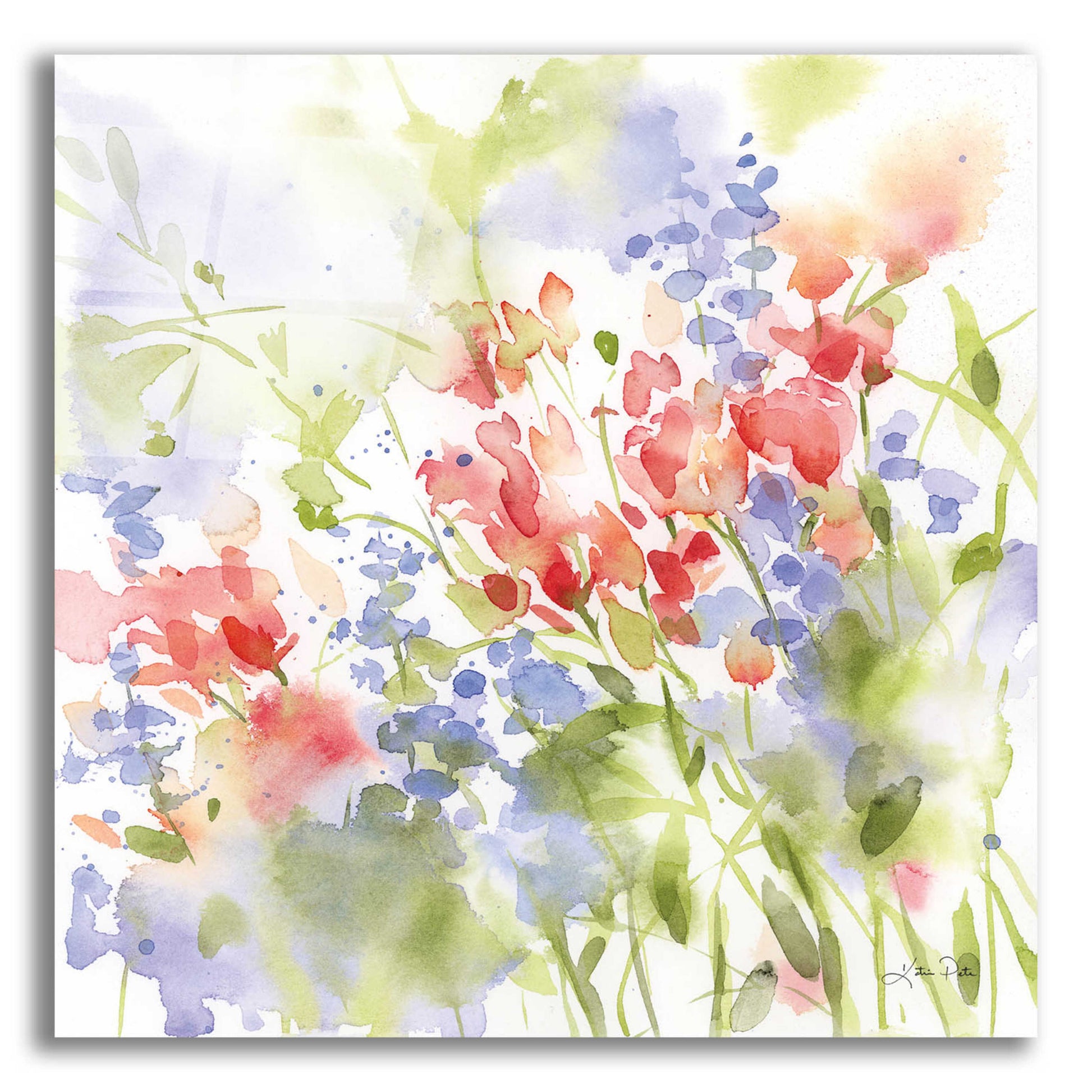 Epic Art 'Spring Meadow II' by Katrina Pete, Acrylic Glass Wall Art,12x12