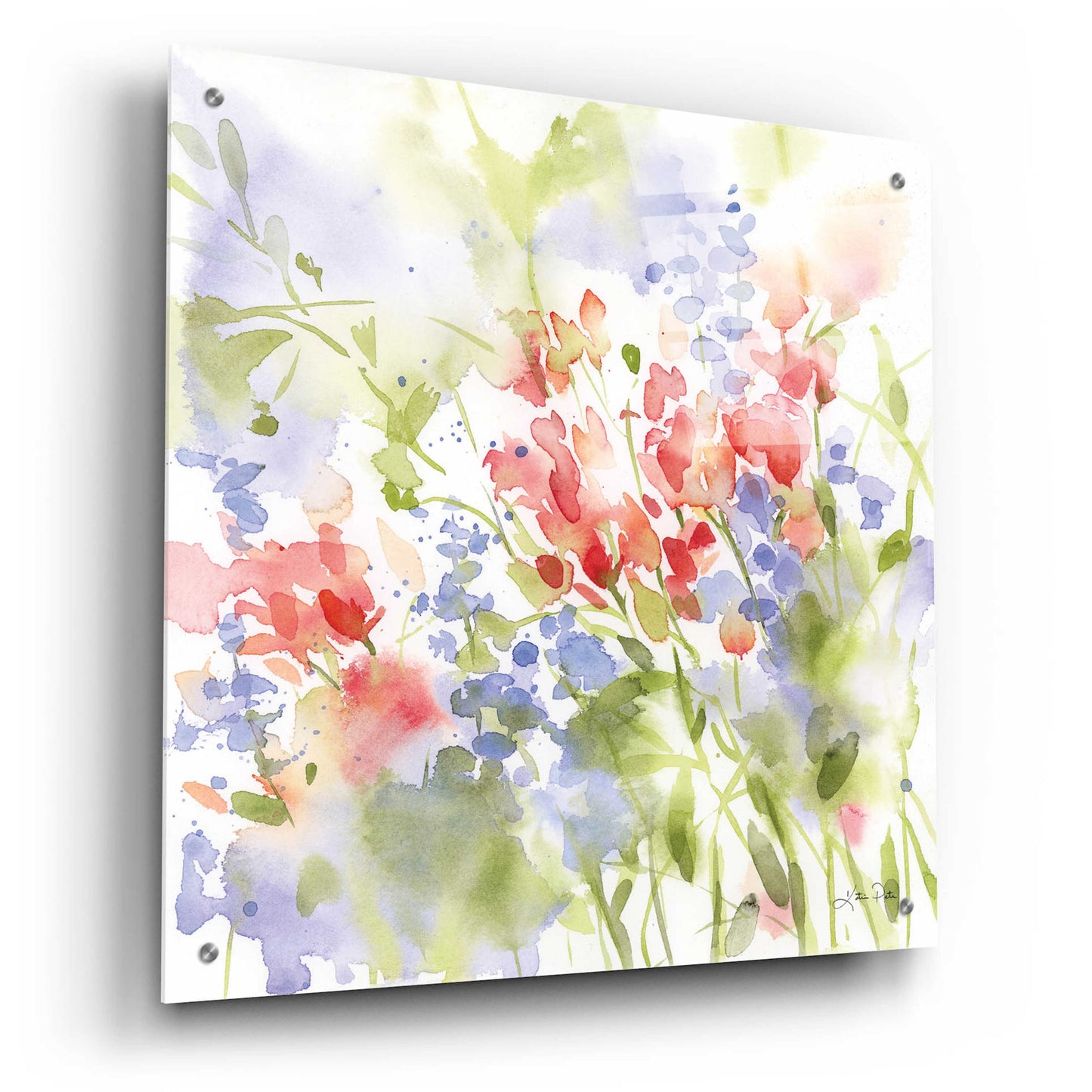 Epic Art 'Spring Meadow II' by Katrina Pete, Acrylic Glass Wall Art,24x24