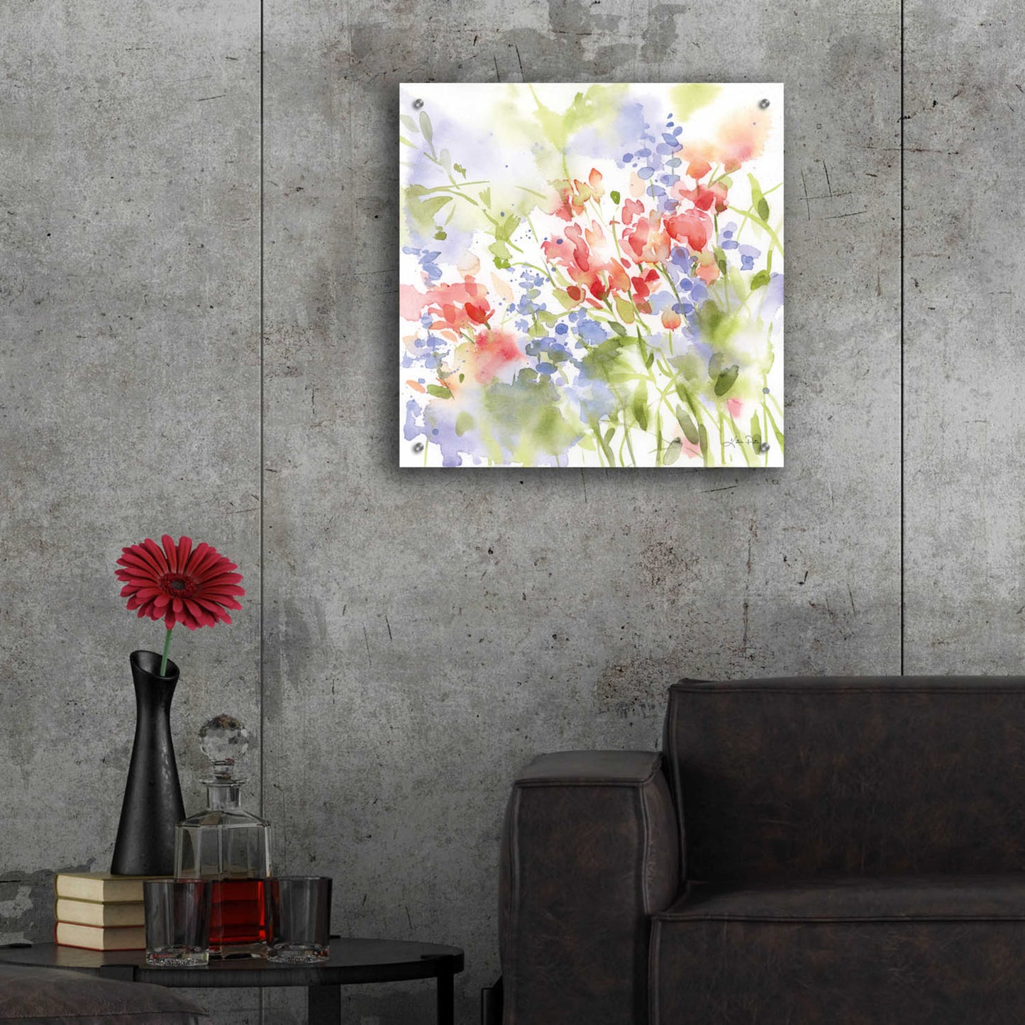 Epic Art 'Spring Meadow II' by Katrina Pete, Acrylic Glass Wall Art,24x24