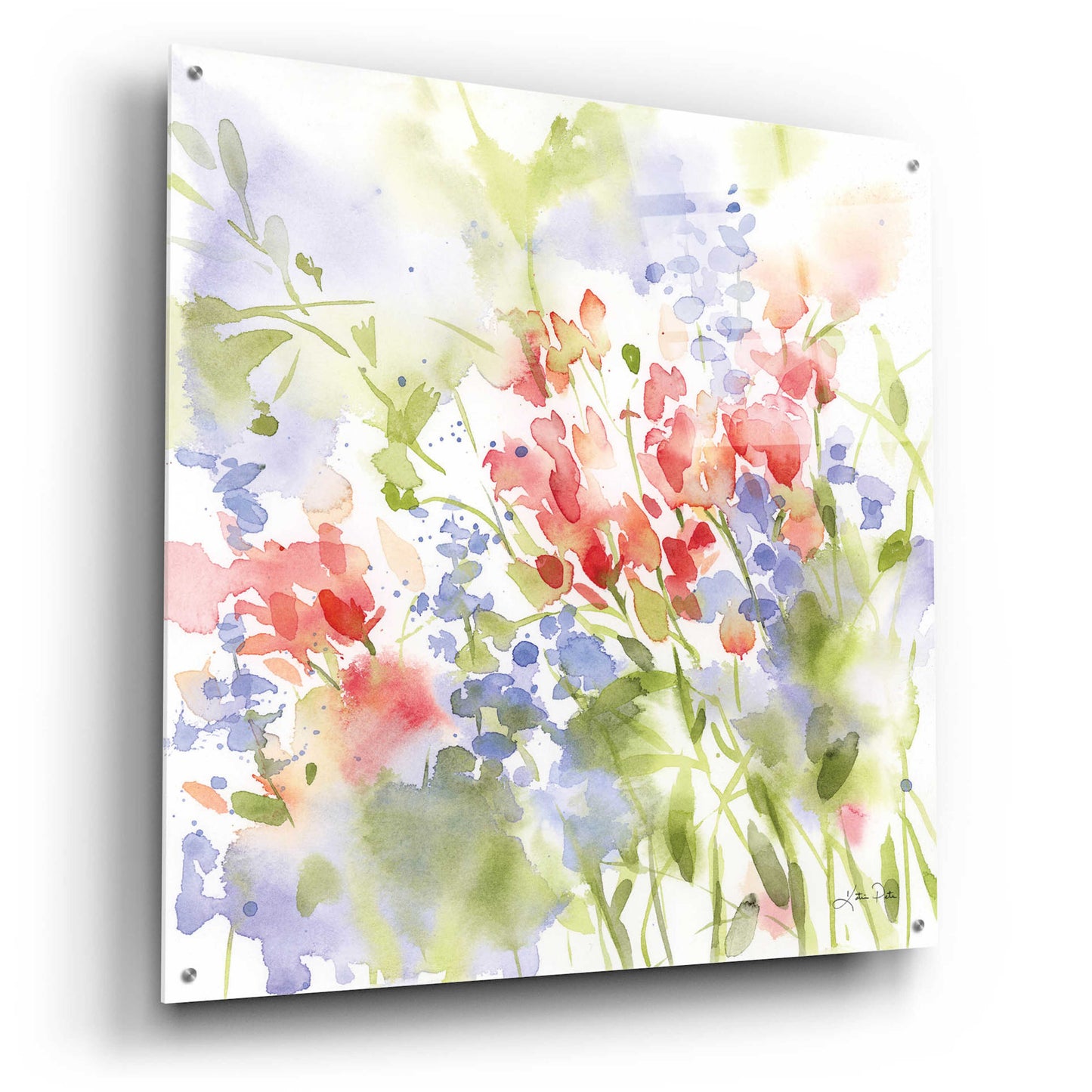 Epic Art 'Spring Meadow II' by Katrina Pete, Acrylic Glass Wall Art,36x36