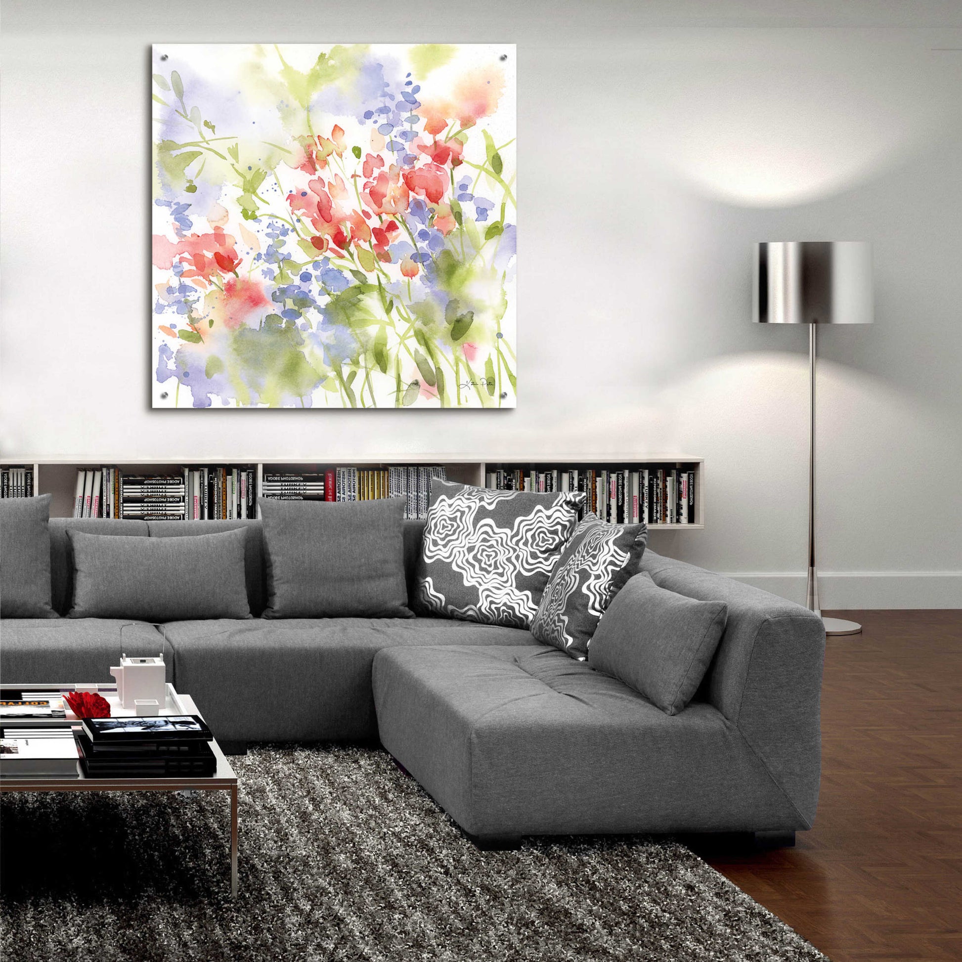 Epic Art 'Spring Meadow II' by Katrina Pete, Acrylic Glass Wall Art,36x36