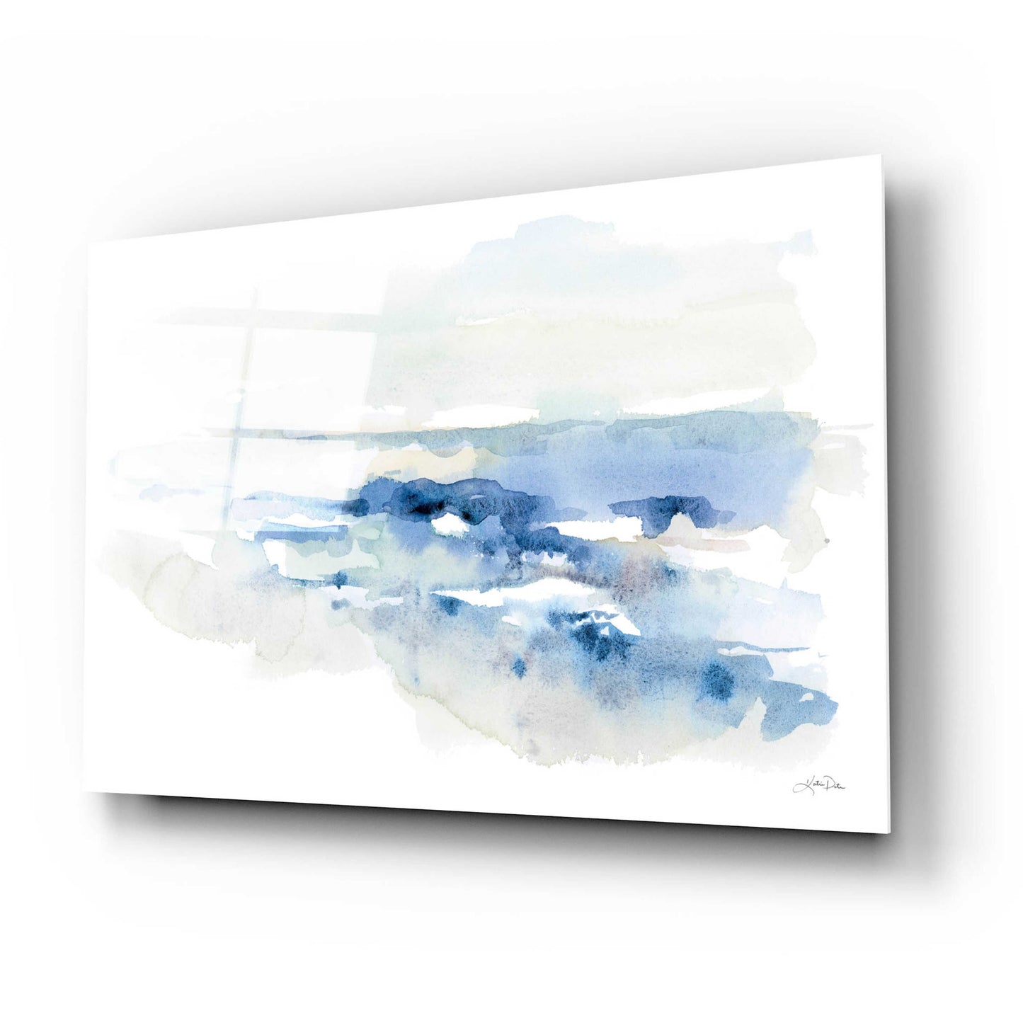 Epic Art 'Shoreline Blues II' by Katrina Pete, Acrylic Glass Wall Art,24x16