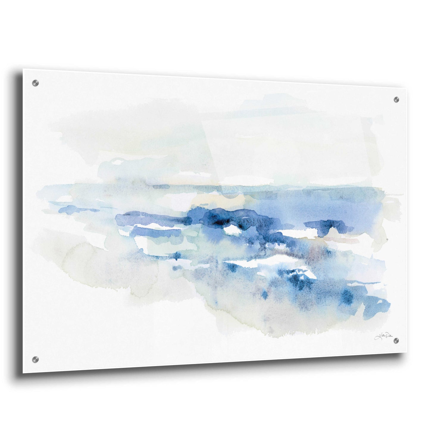 Epic Art 'Shoreline Blues II' by Katrina Pete, Acrylic Glass Wall Art,36x24