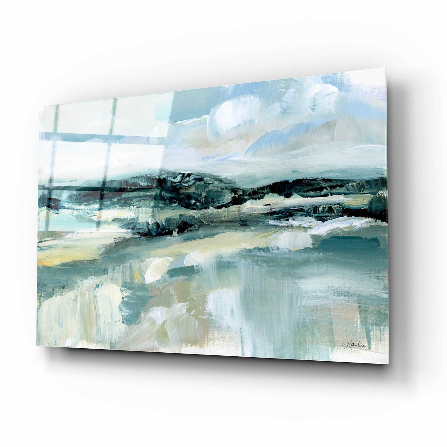 Epic Art 'Clouds at Hilltop' by Katrina Pete, Acrylic Glass Wall Art,16x12